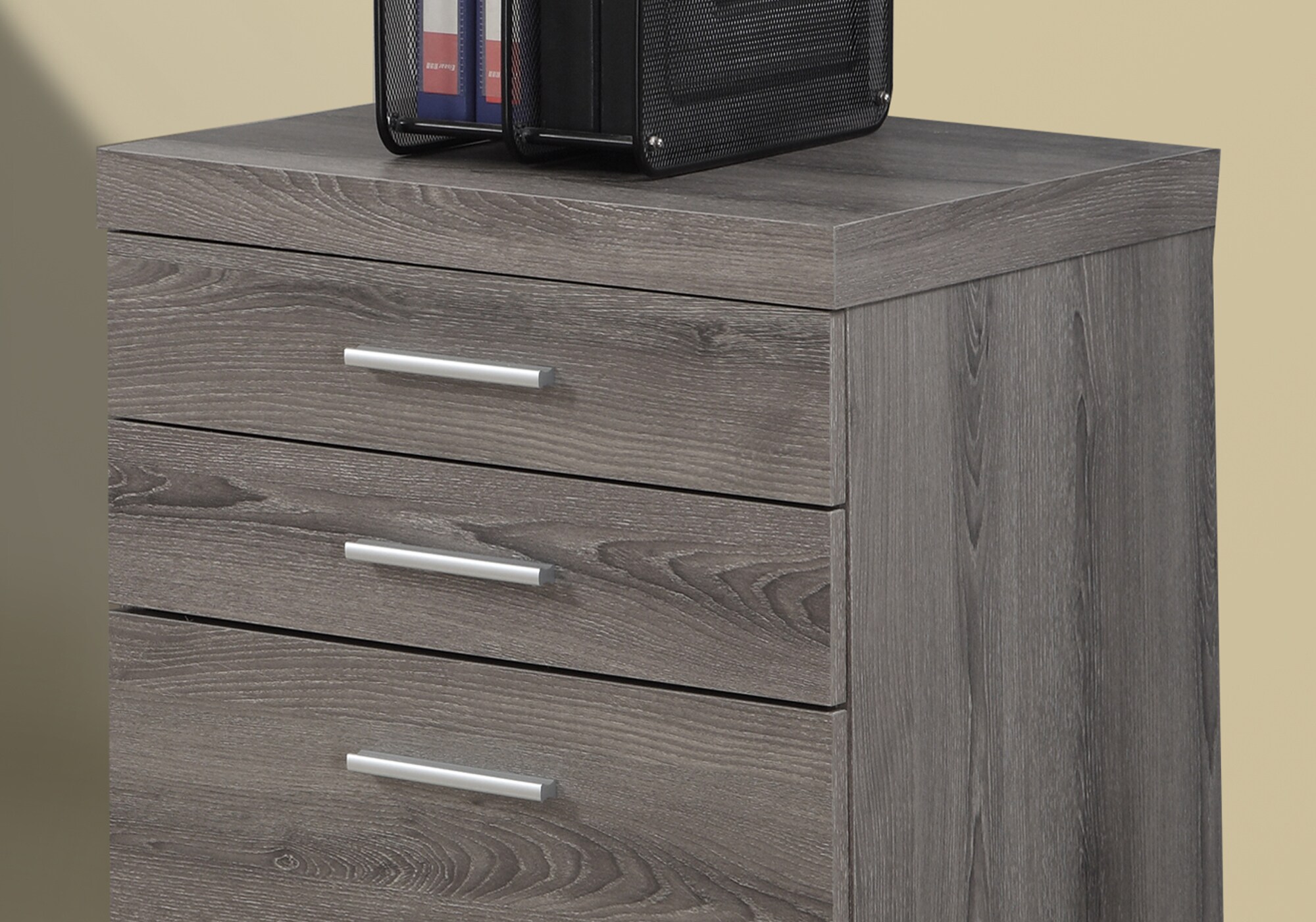 Monarch Specialties Dark Taupe 3-Drawer File Cabinet in the File ...