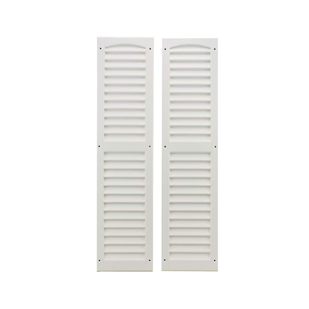 Shed Windows and More S936W Shutters 9 in x 36 in Vinyl Shutters for Shed Chicken Coop Shutters (White)