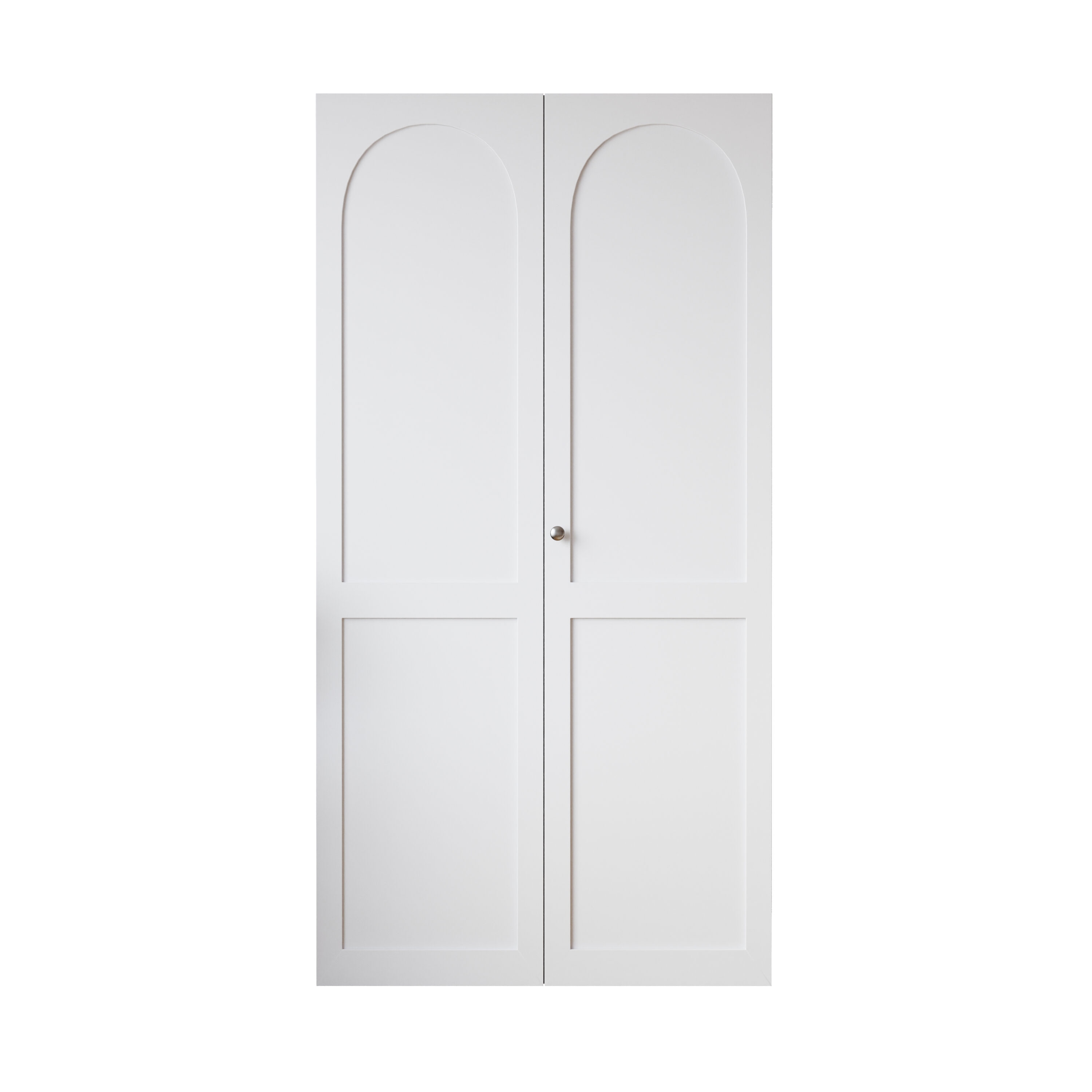 Coast Sequoia Arch Top 36 in. x 80 in. Solid Core White Primed MDF Wood Closet Bi-Fold Door With Installation Hardware Kit