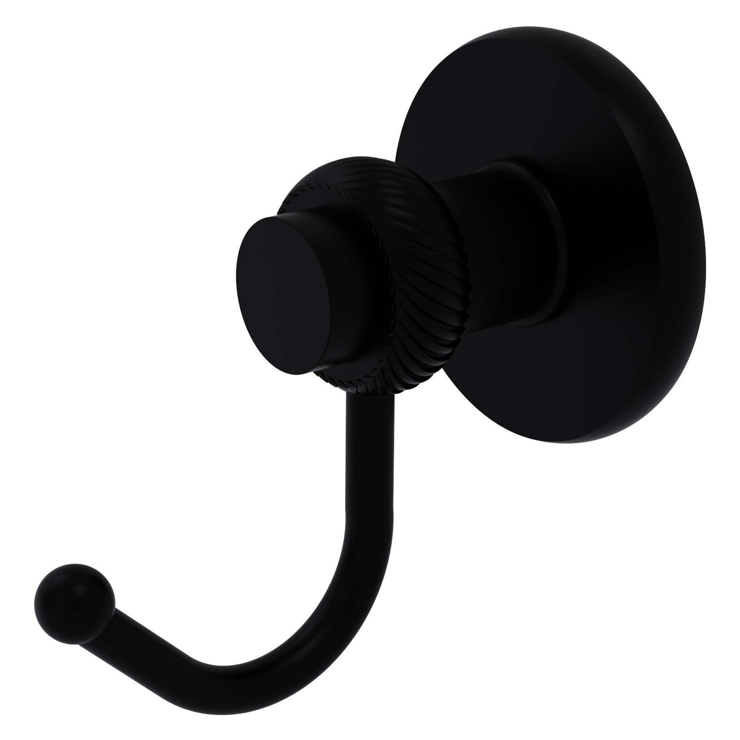 Allied Brass 920T-BKM Mercury Matte Black Single -Hook Wall mount Towel Hook