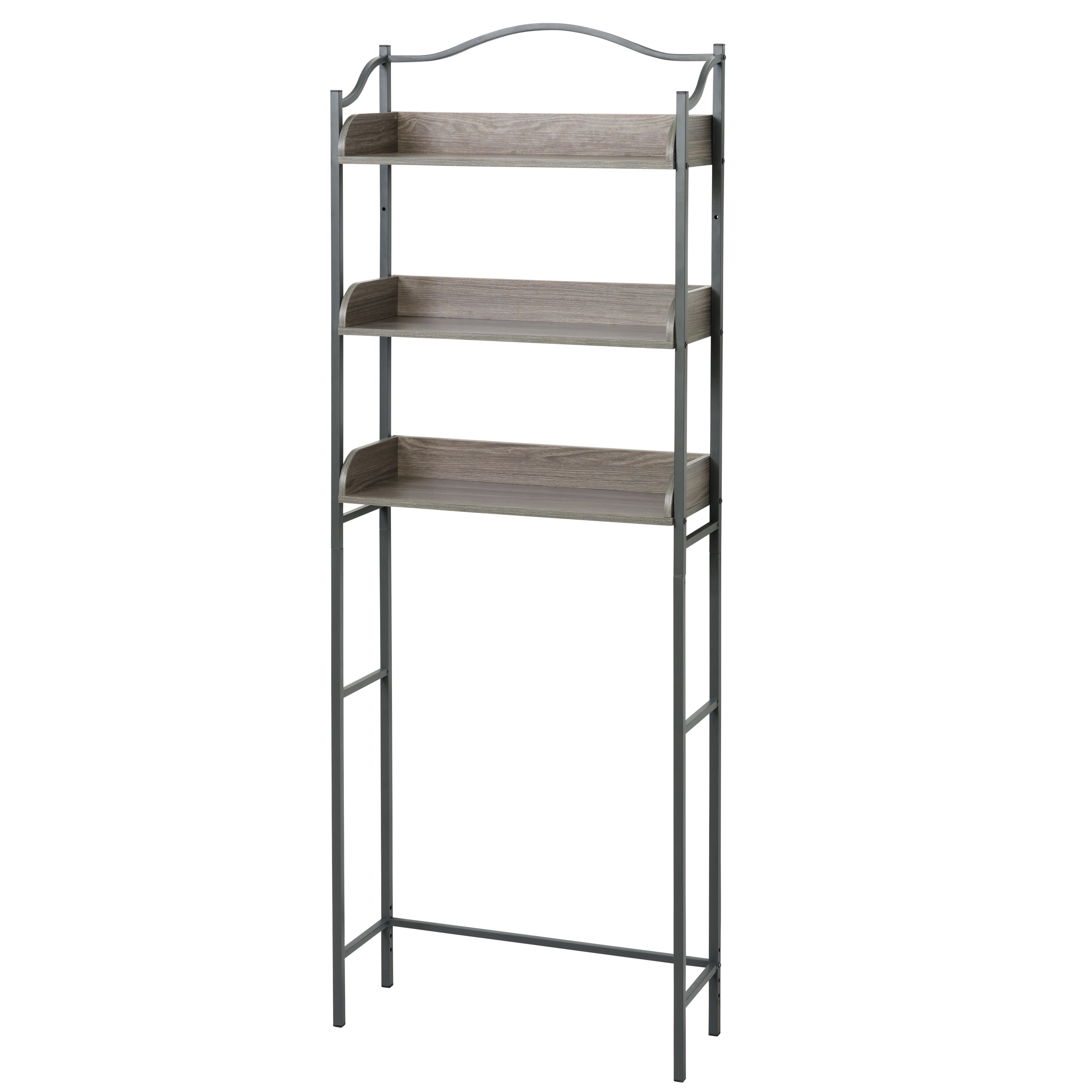 Style Selections Driftwood 24-in x 62-in x 9-in Driftwood 3-Shelf