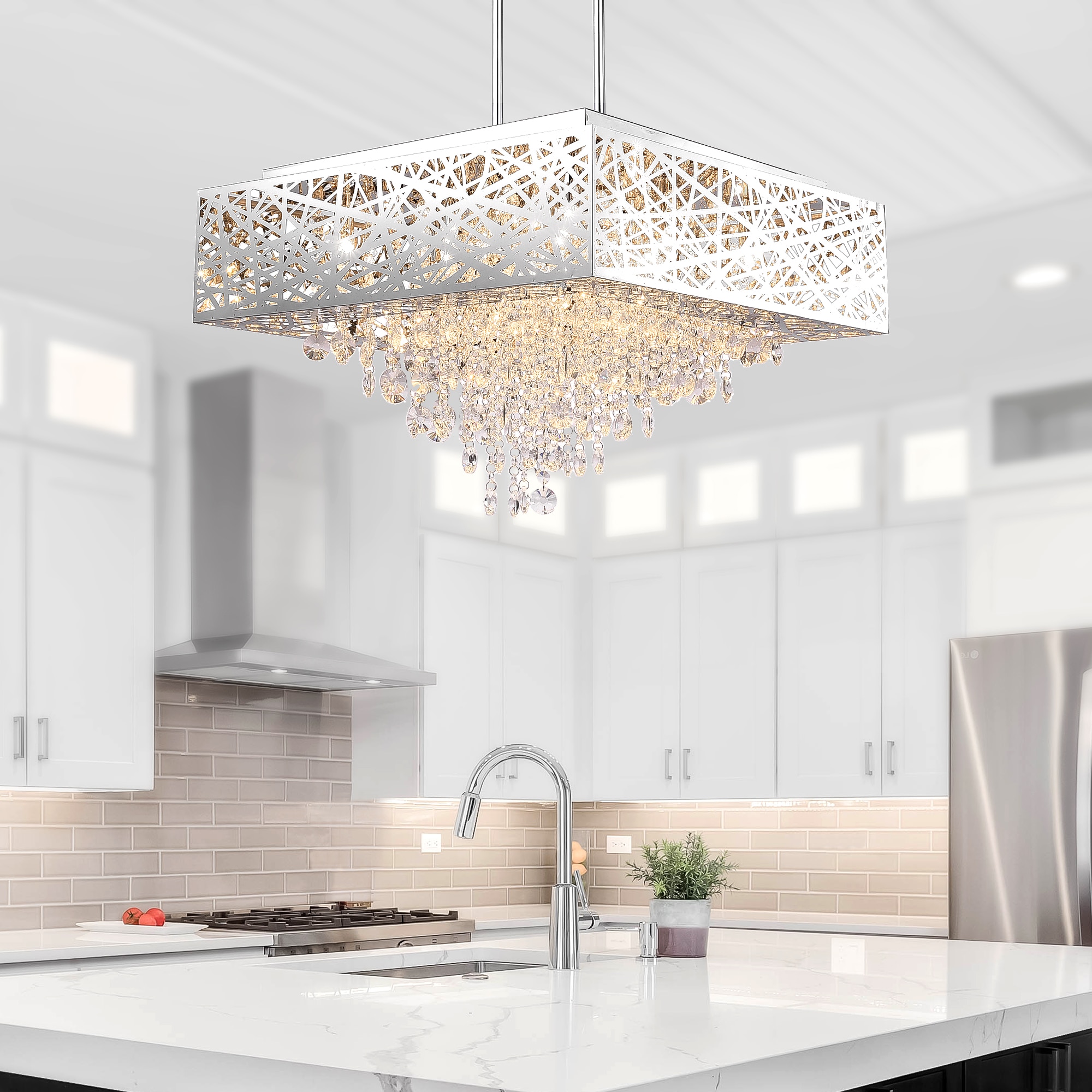 CWI Lighting 1032P22-12-601-S Eternity 12-Light Chrome Modern/Contemporary Chandelier
