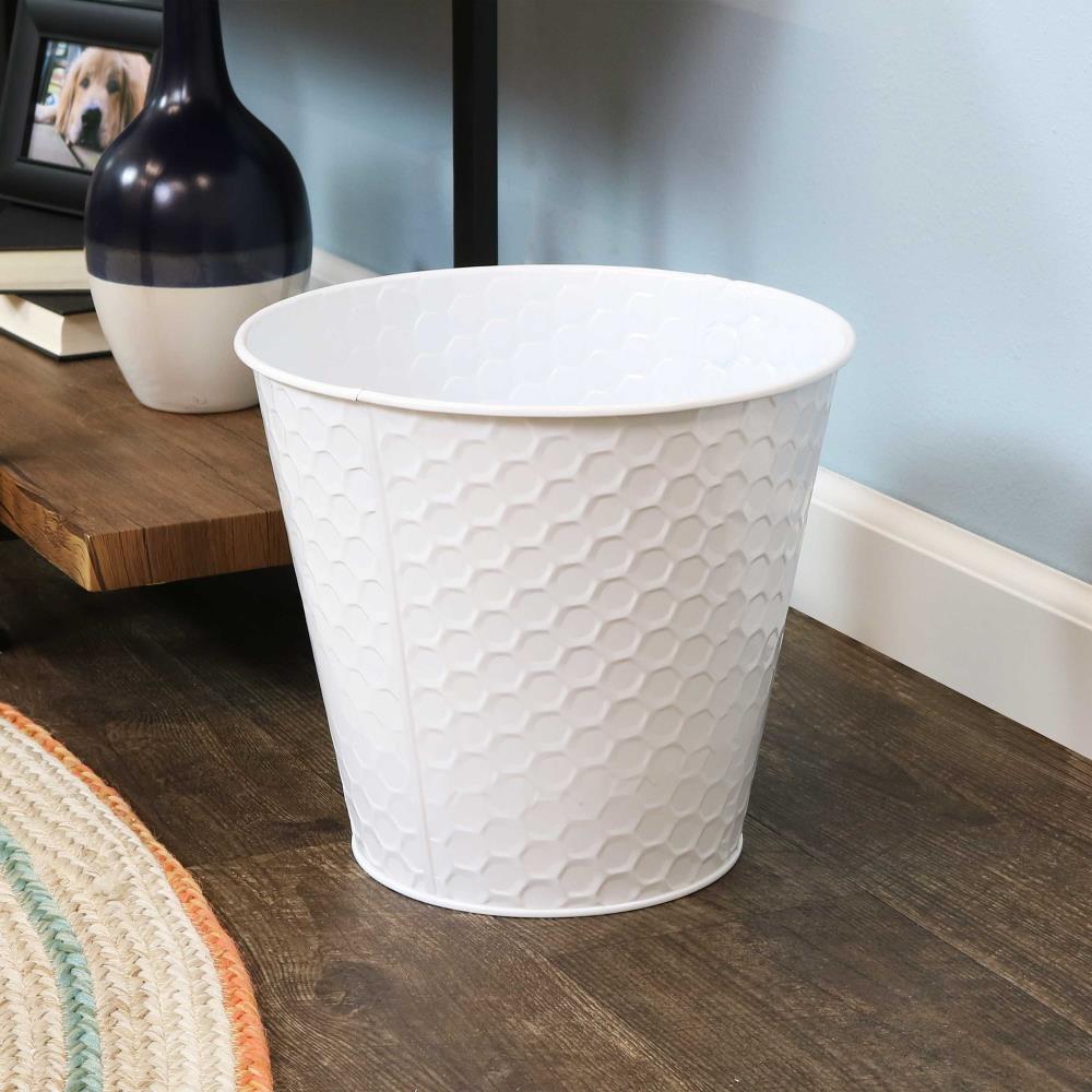 Sunnydaze Decor NHU-477 4 -Pack Round 7.25-in W Medium White Metal Indoor/Outdoor Planter
