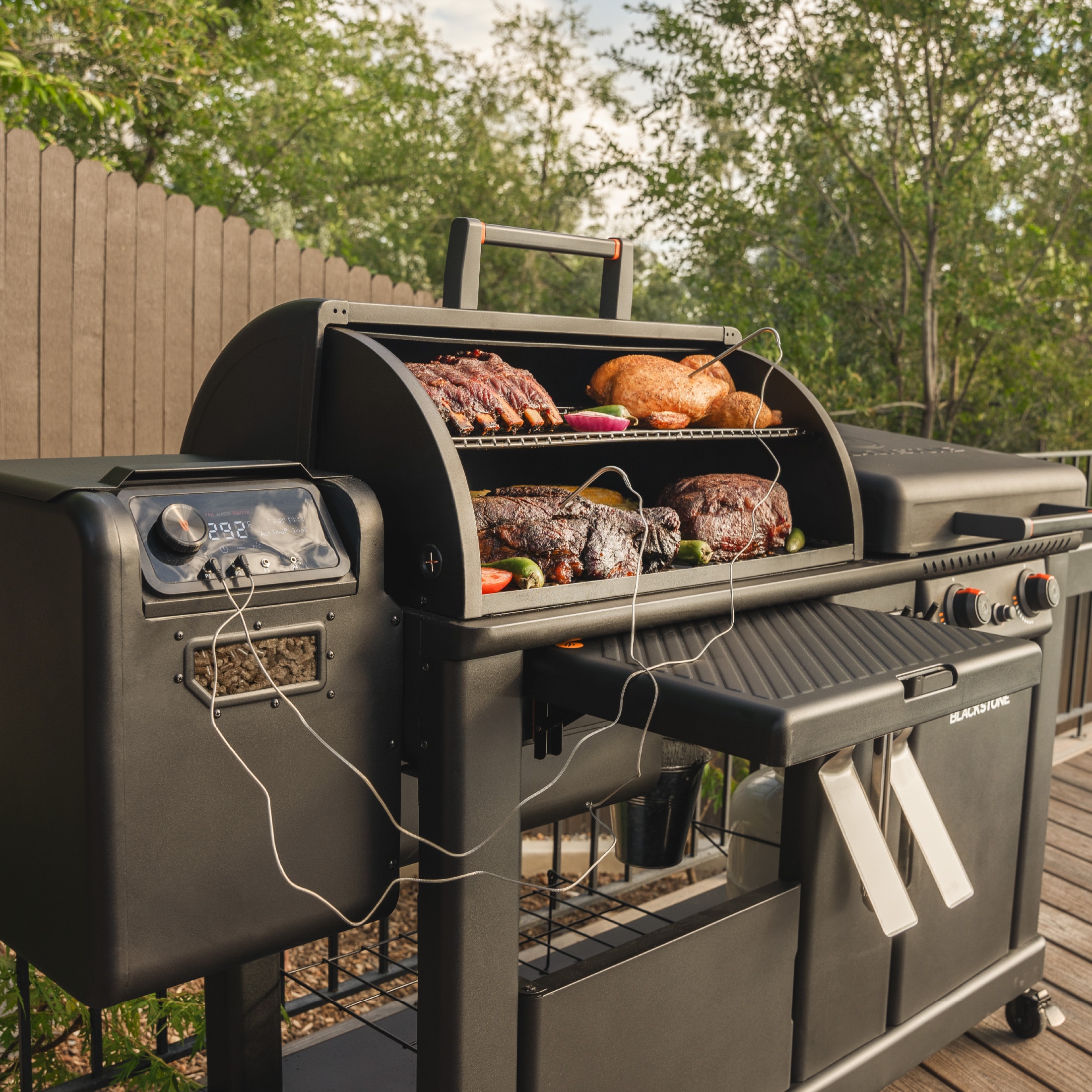 Lowes grill smoker combo hotsell