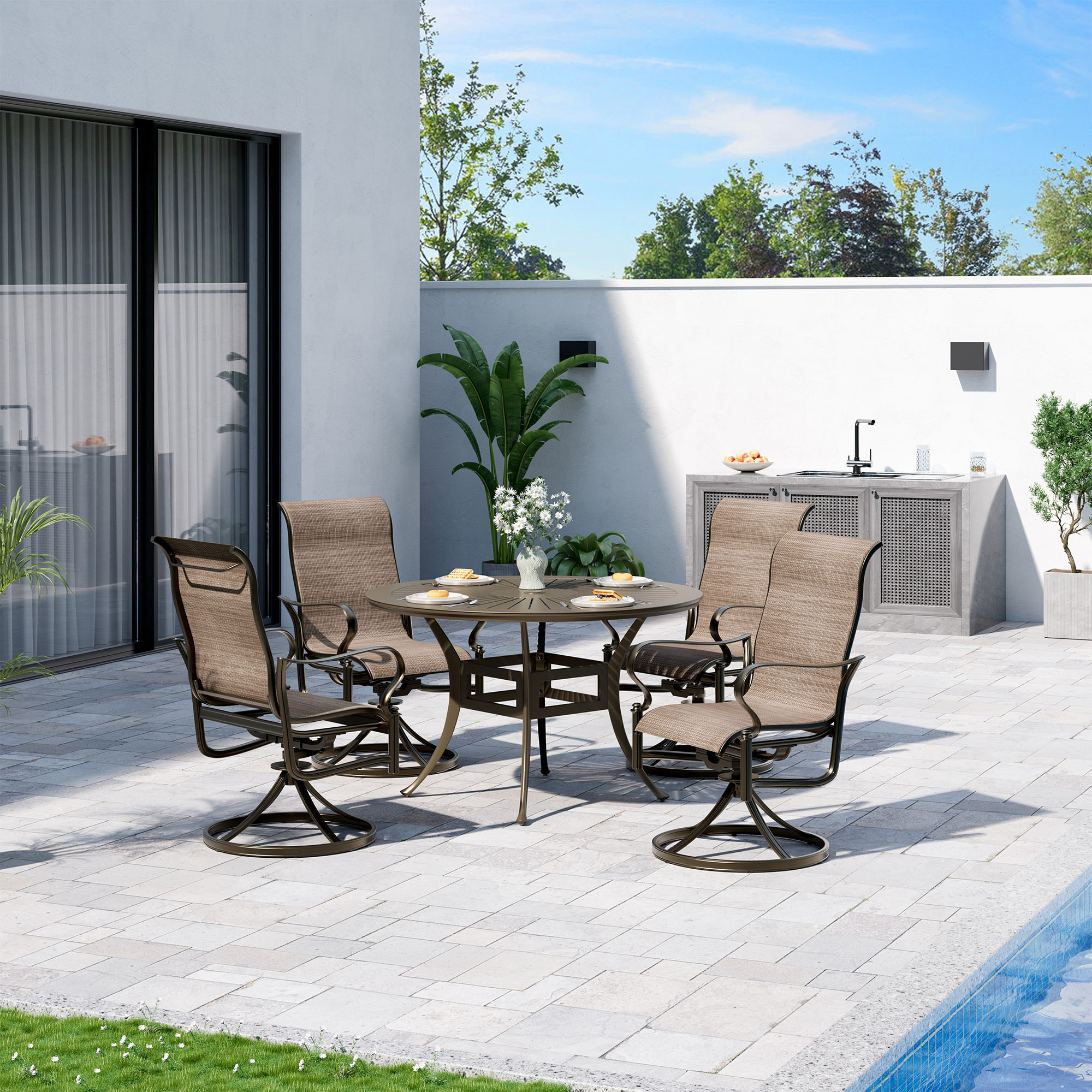 Clihome CL-ODTCI0CR Patio-Dining-Sets - View #6