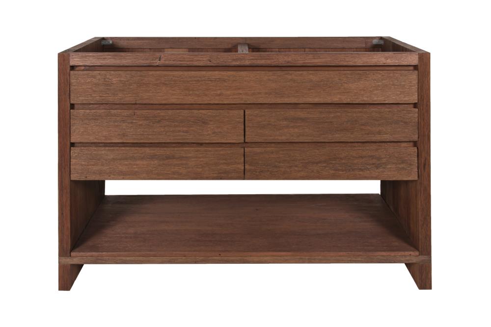 Avanity KAI-V48-BRW Kai 48-in Brown Reclaimed Wood Bathroom Vanity Base Cabinet without Top