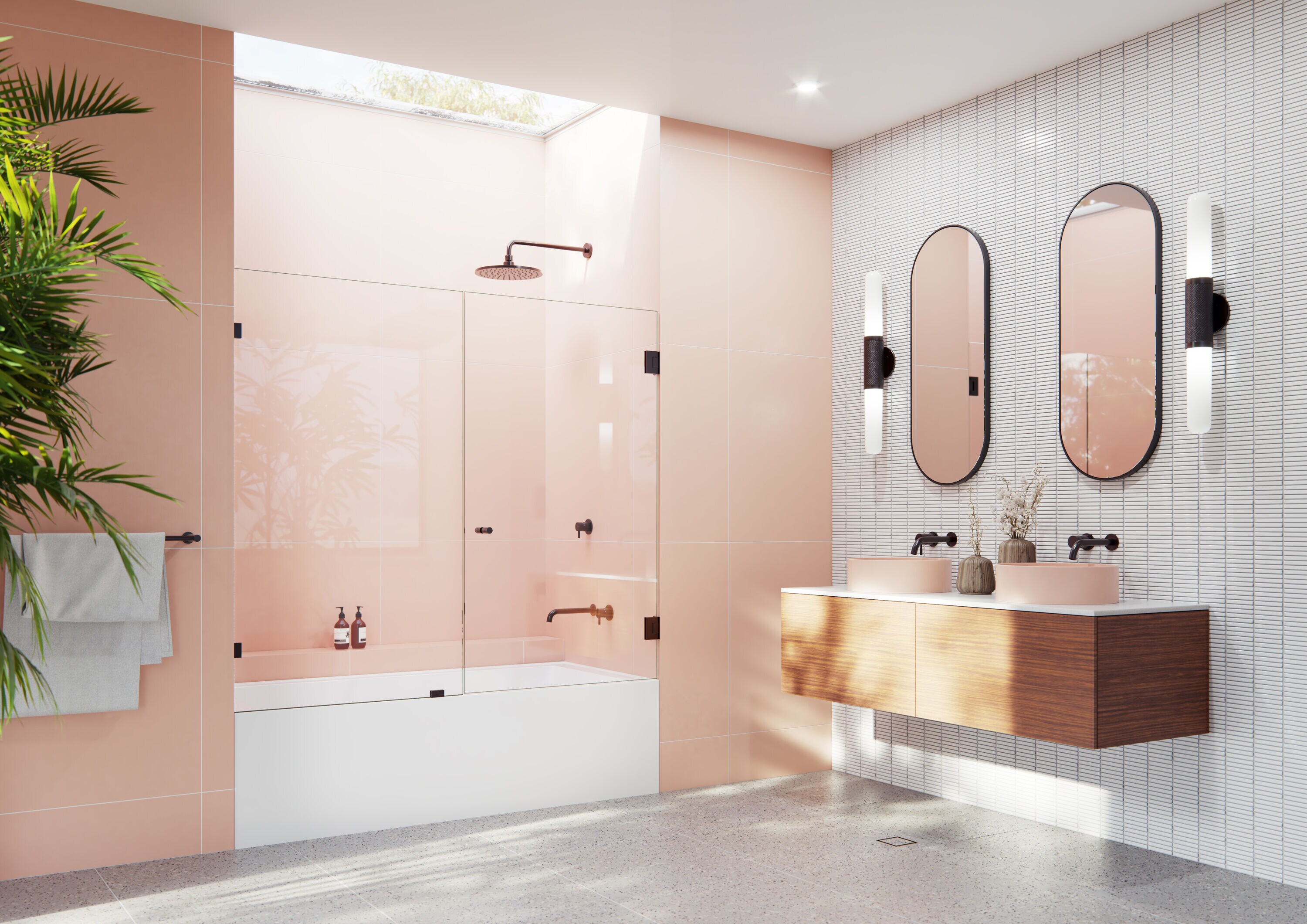  B-WH-66.5-ORB Shower-Doors - View #2