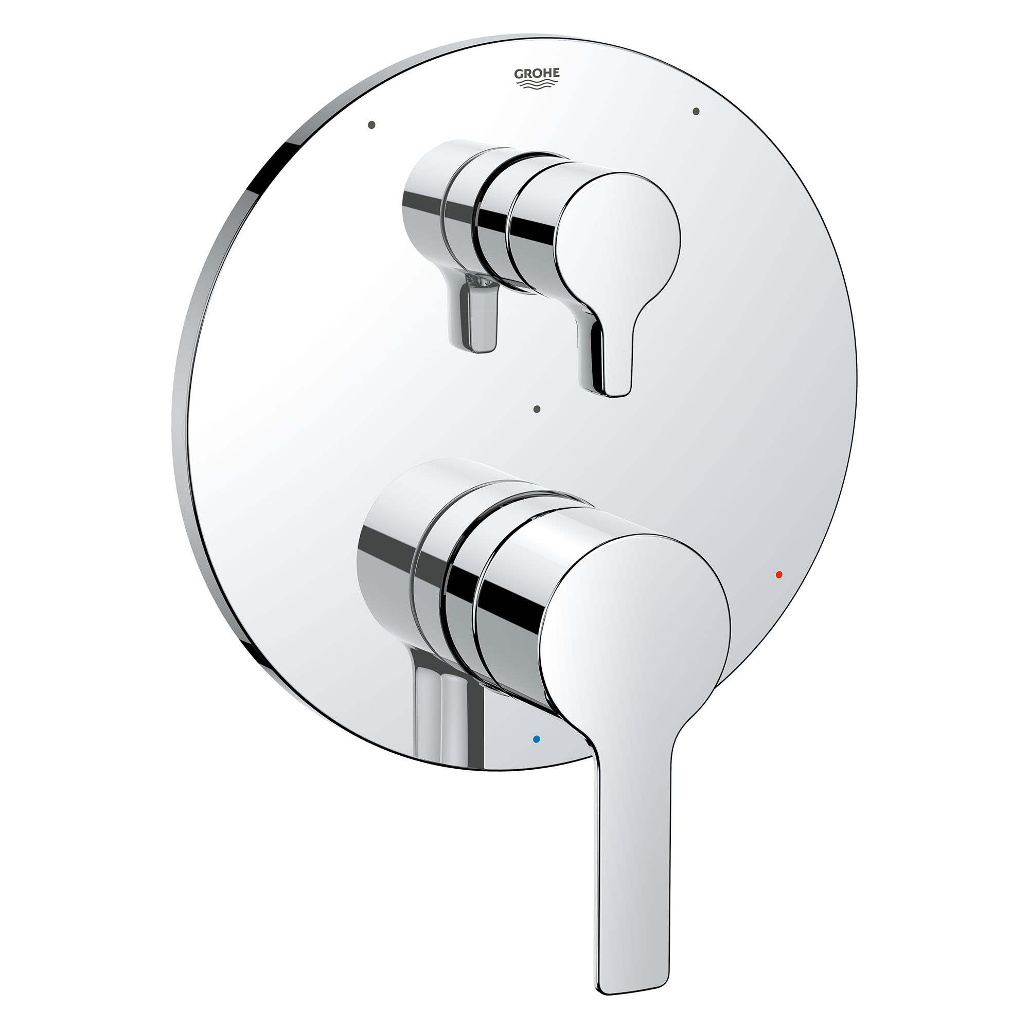 GROHE 29424000 Starlight Chrome 2-handle Sold separately 7.75-Inches Shower Faucet