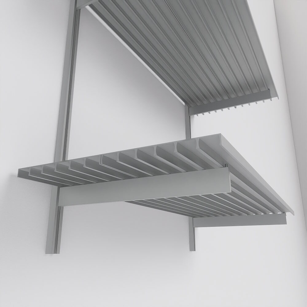 Modern Shelving ALUMWAL-1231-SS Wall-Mounted-Shelving - View #5