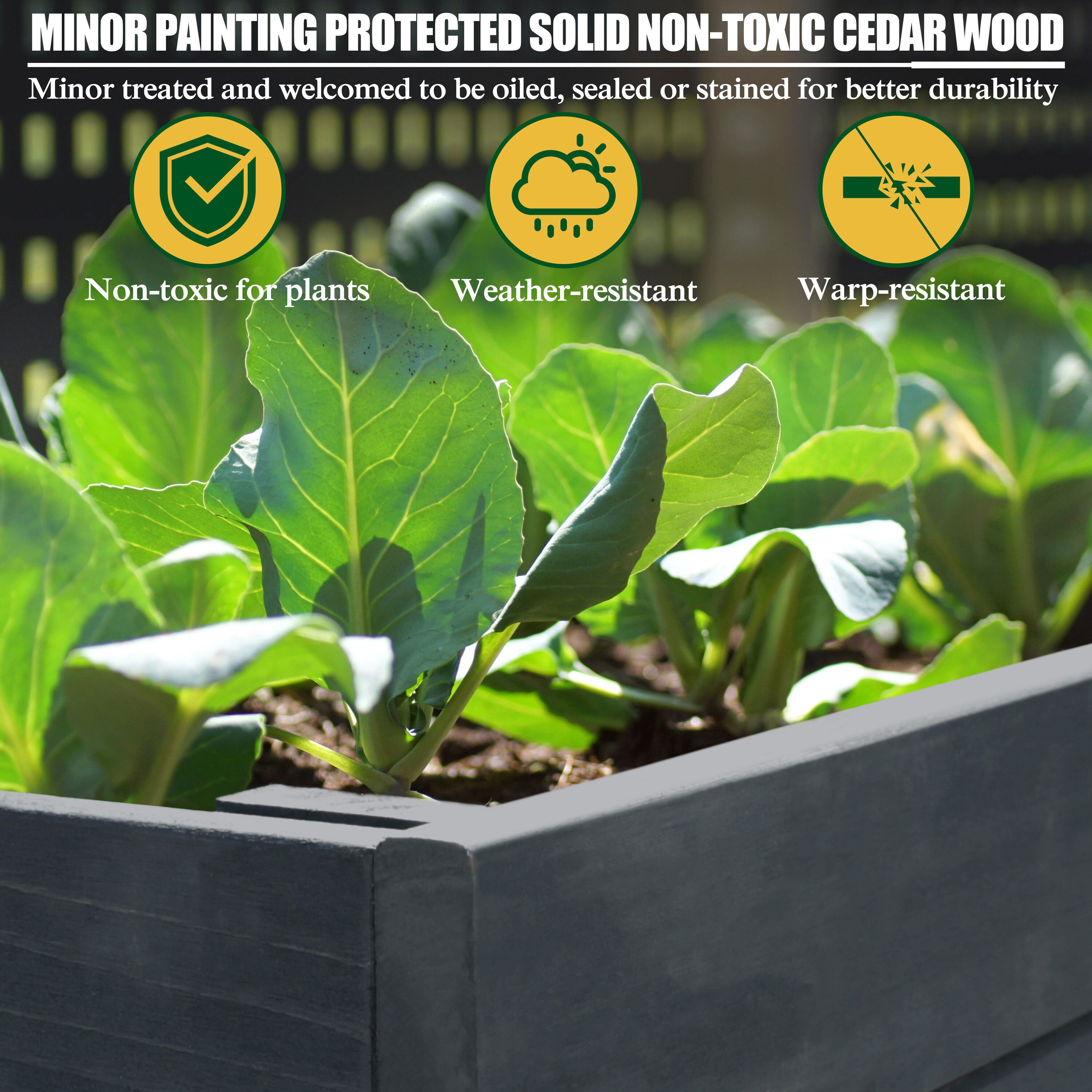 VEIKOUS PG0102-08GY Raised-Garden-Beds - View #3
