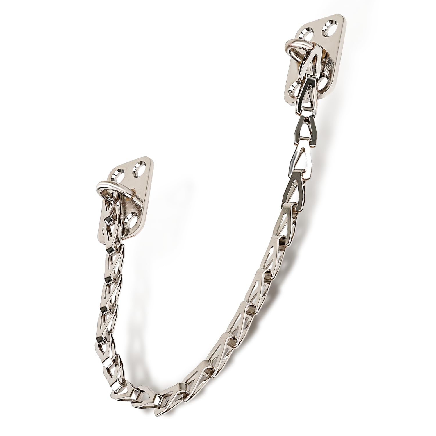 Mega Handles  Transom Door Chain 12-Inch Door Chain Stopper for Transom Windows Cabinet Door Restraint Chain Lid Support Durable Transom Window Hardware for Enhanced Safety - Polished Chrome