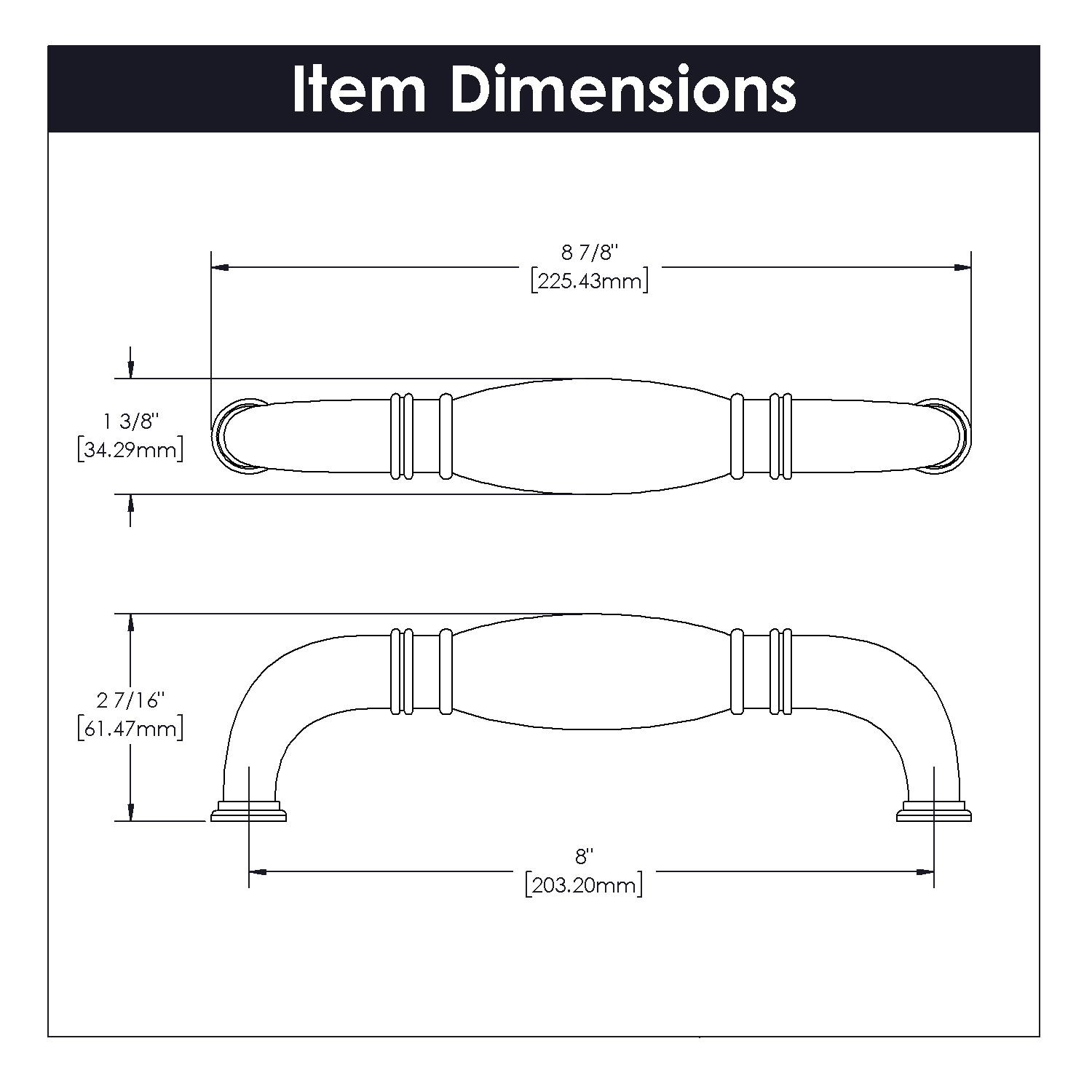 Hickory Hardware K48-BNV-5B Cabinet-Pulls - View #4