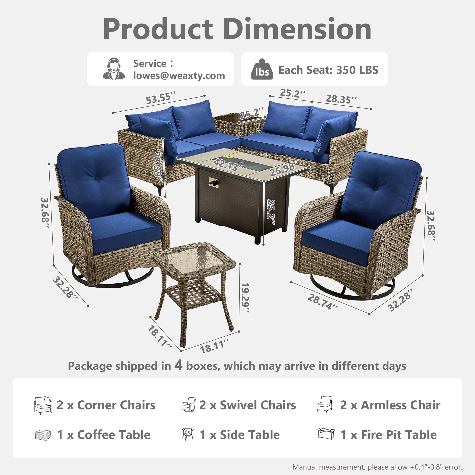 weaxty CFP03DSCRRSYZVNC709 Patio-Conversation-Sets - View #7