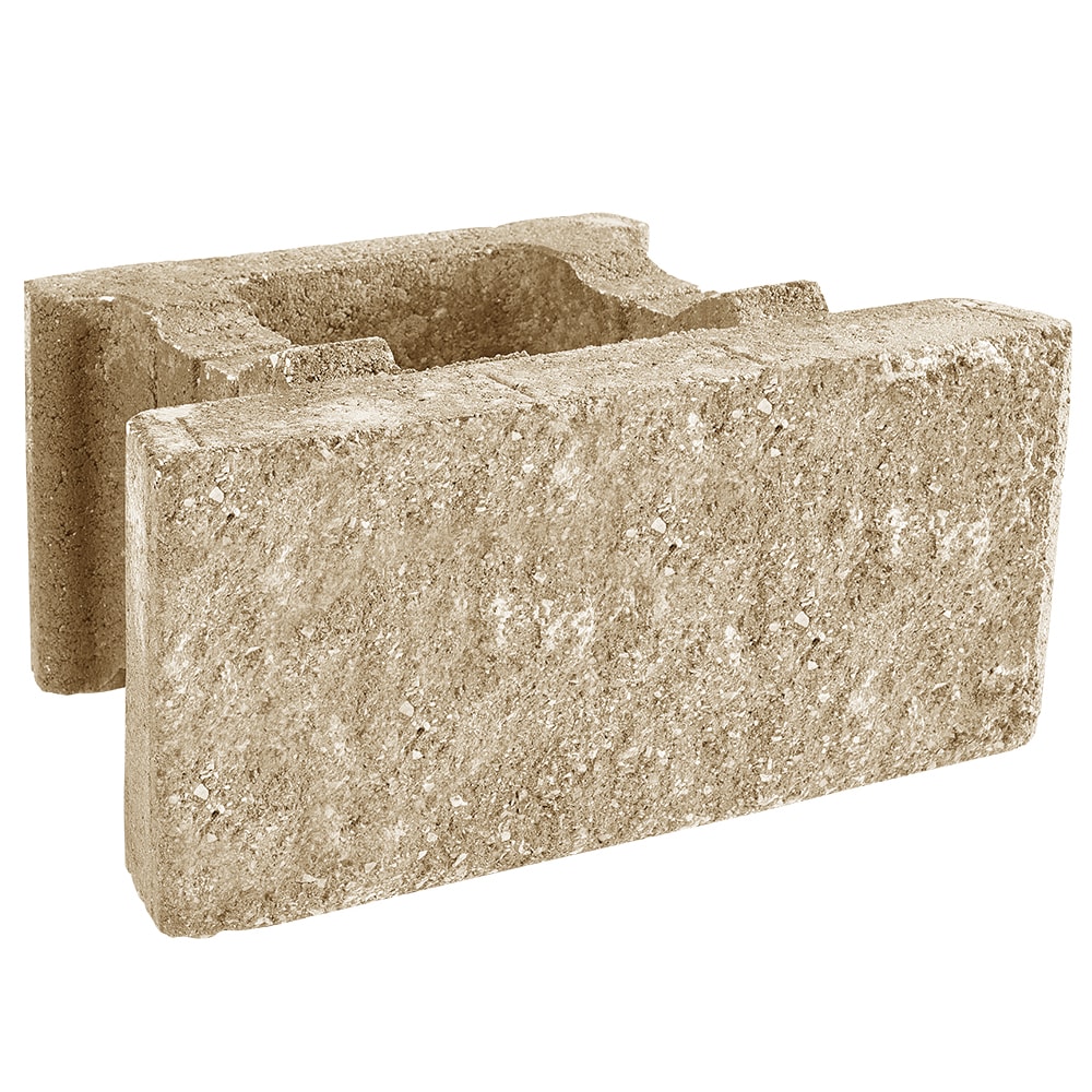 Pavestone 77104 8-in H x 18-in L x 12-in D Tan Concrete Retaining wall block