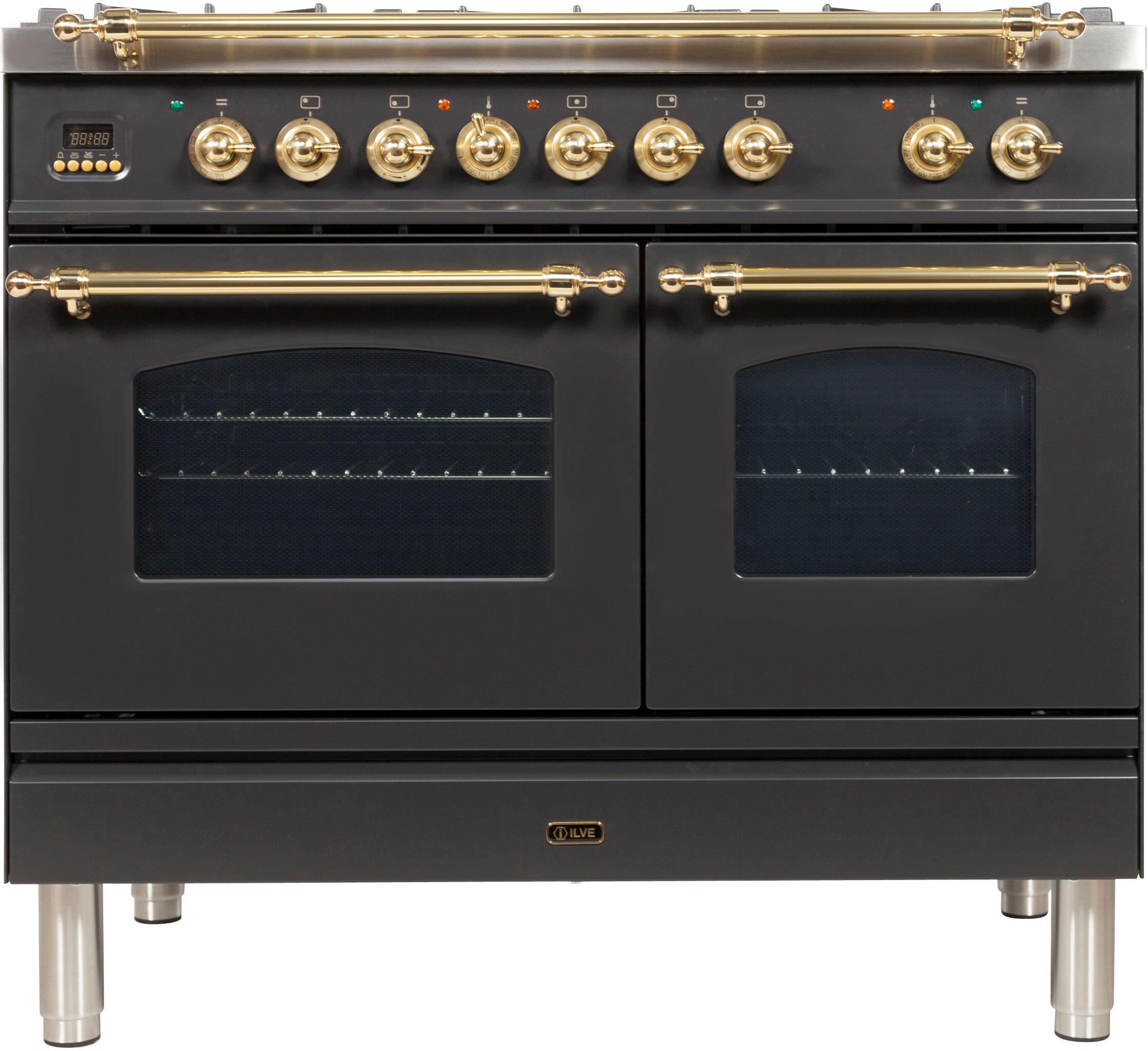 ILVE Nostalgie 40-in 5 Burners 2.44-cu ft / 2.44-cu ft Convection Oven ...