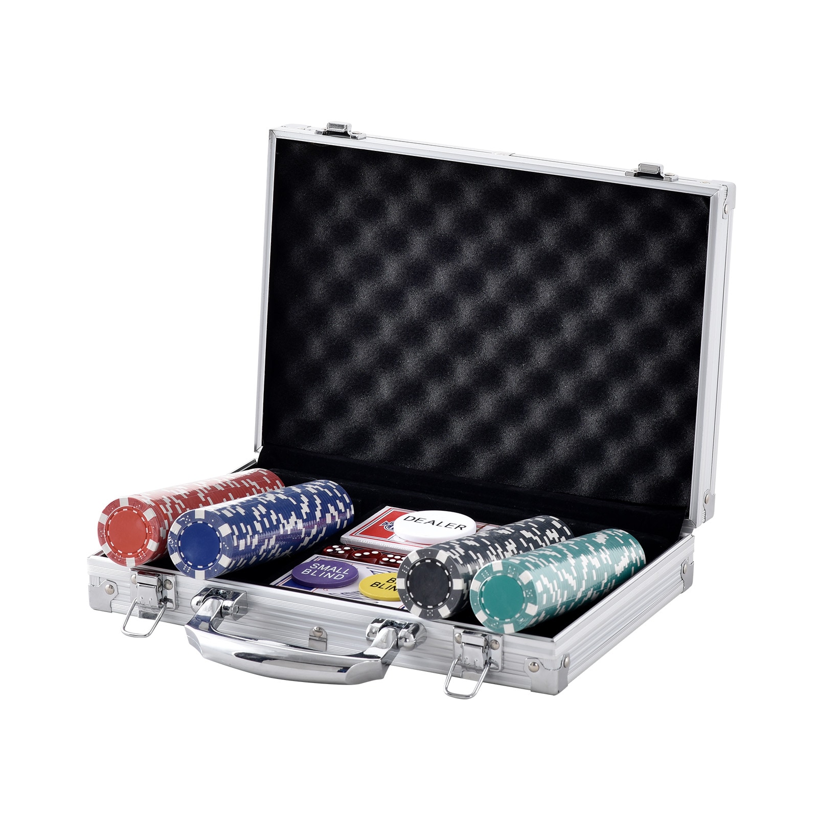 VEVOR PKCMTZ200GPSN6ORDV0 Large Print 200 PCs Poker Chip Set Aluminum Playing Cards