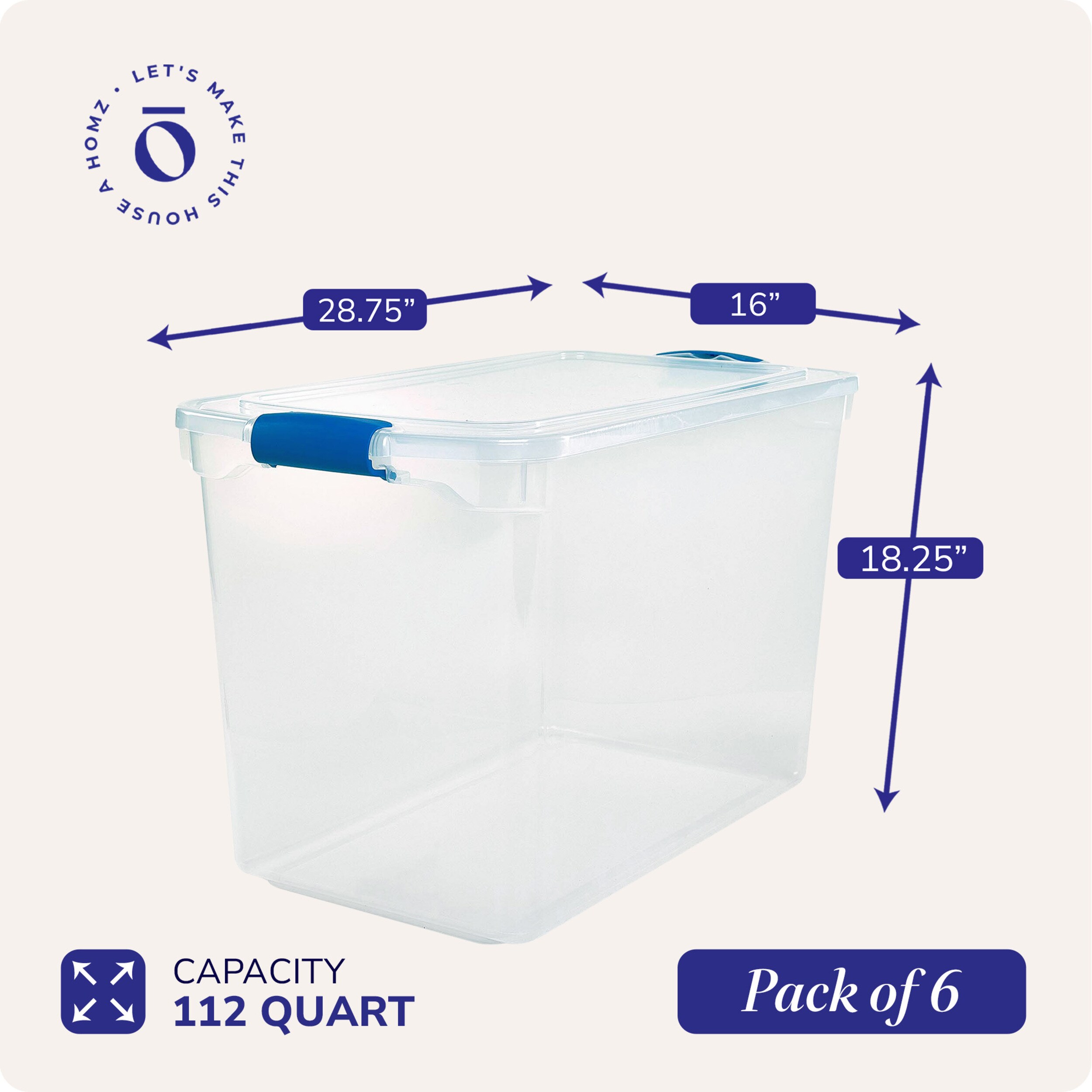 Homz Products 294053 Plastic-Storage-Totes - View #8