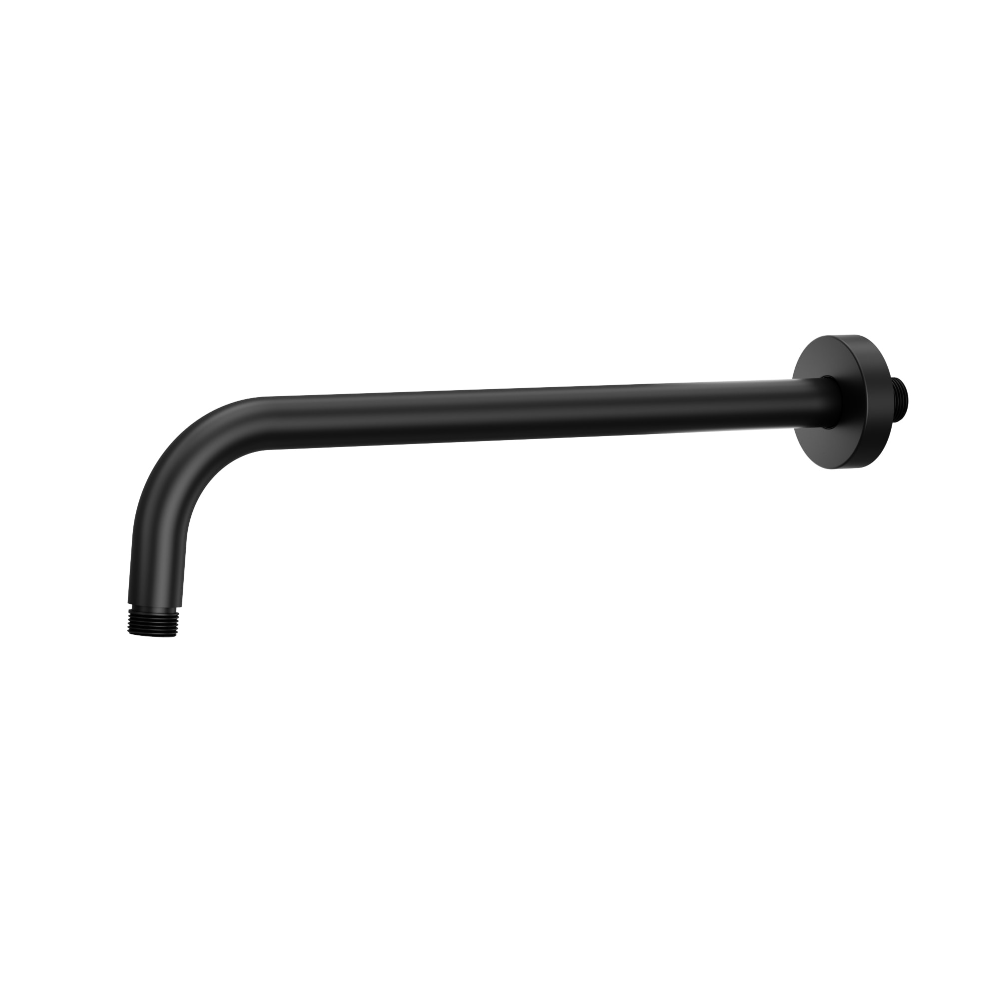 EVERSTEIN Q-812-OTOP Matte Black 17.34-Inches Universal Shower Shower arm 15.5-Inches -ID