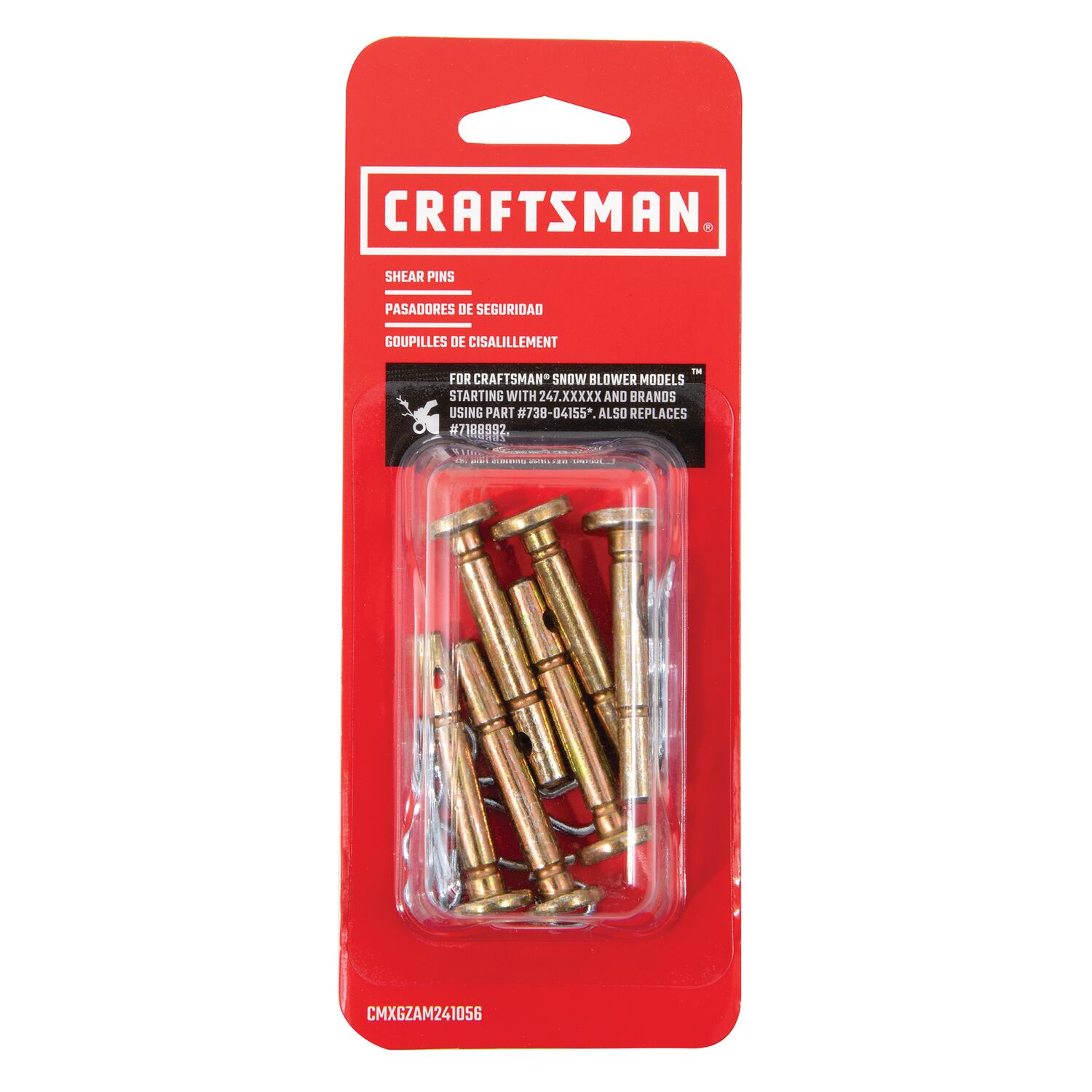 CRAFTSMAN CMXGZAM241056 Shear pins for 2-stage and 3-stage snow thrower