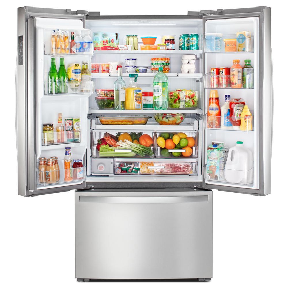 Whirlpool Counter-depth 23.8-cu ft French Door Refrigerator with Ice ...