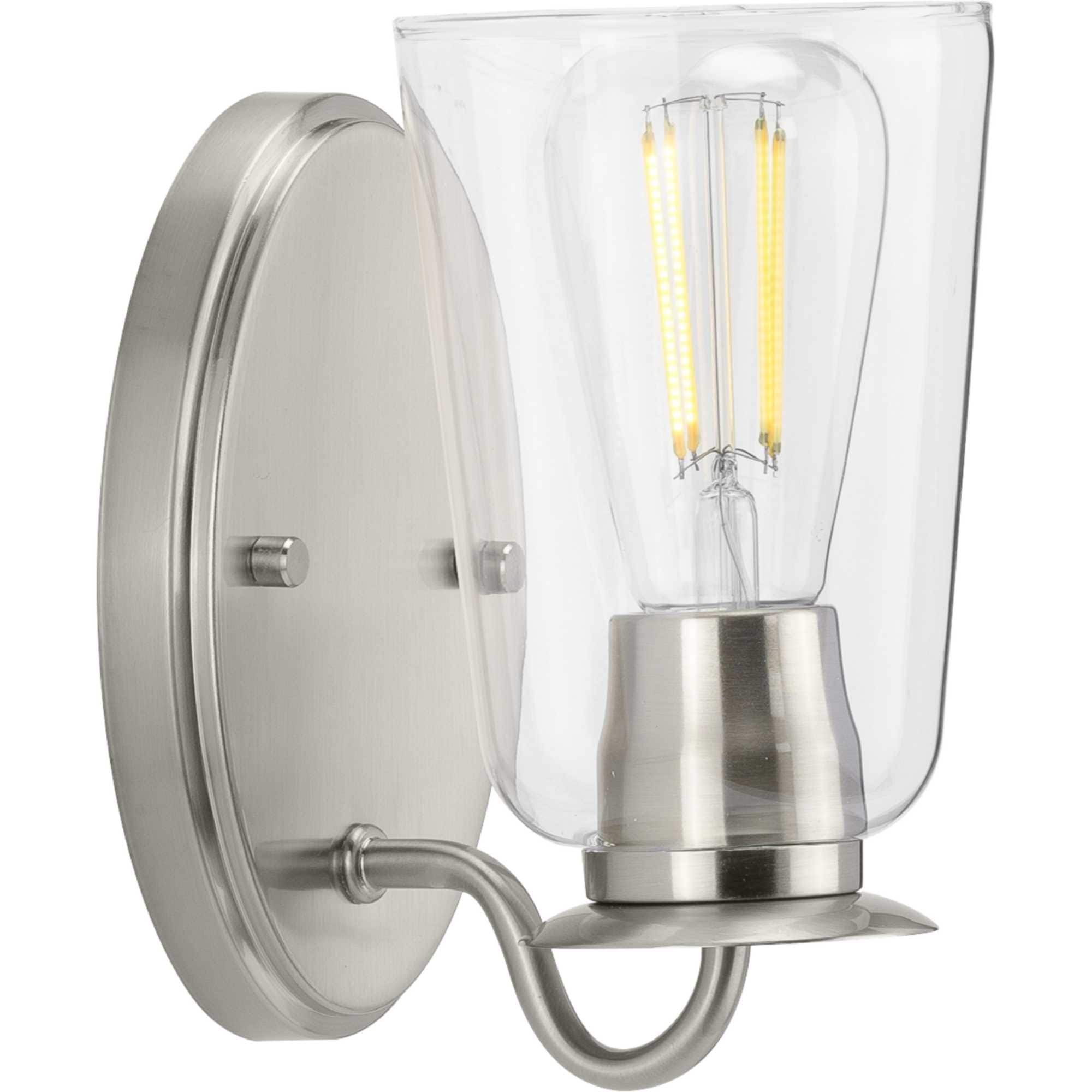 Progress Lighting P300261-009 Durrell 4.62-in 1 -Light Brushed Nickel Coastal Vanity light
