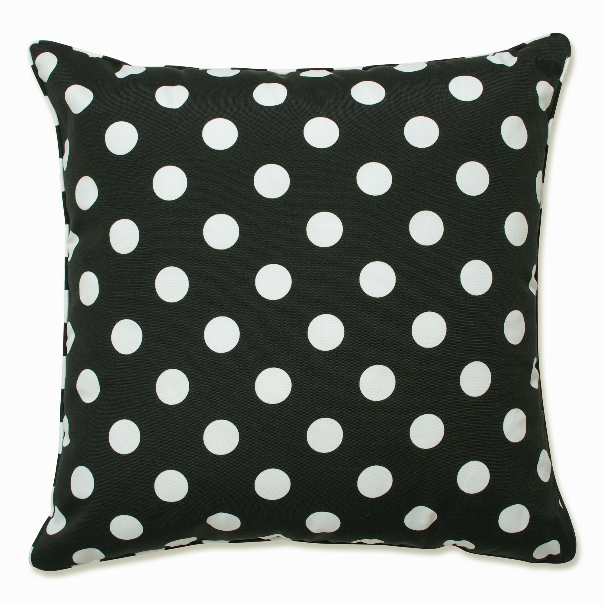 Pillow Perfect 687827 Graphic Print Black Square Throw Pillow