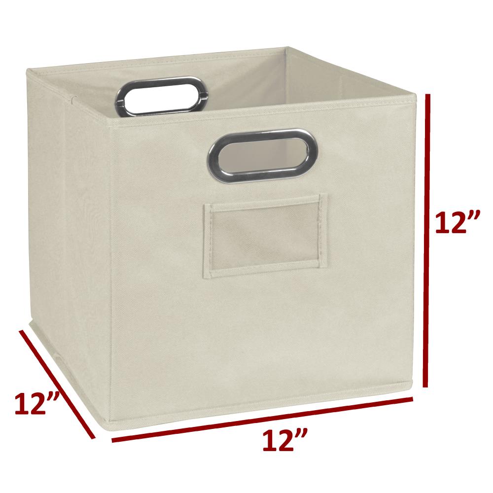 Niche 3-Pack Cubo 13-in W x 26-in H x 13-in D Truffle/Natural Wood ...