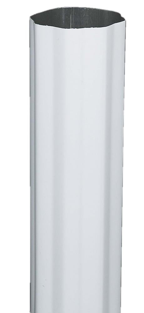Amerimax 4602600120 Professional Grade Aluminum 120-Inches Hi-Gloss White Downspout