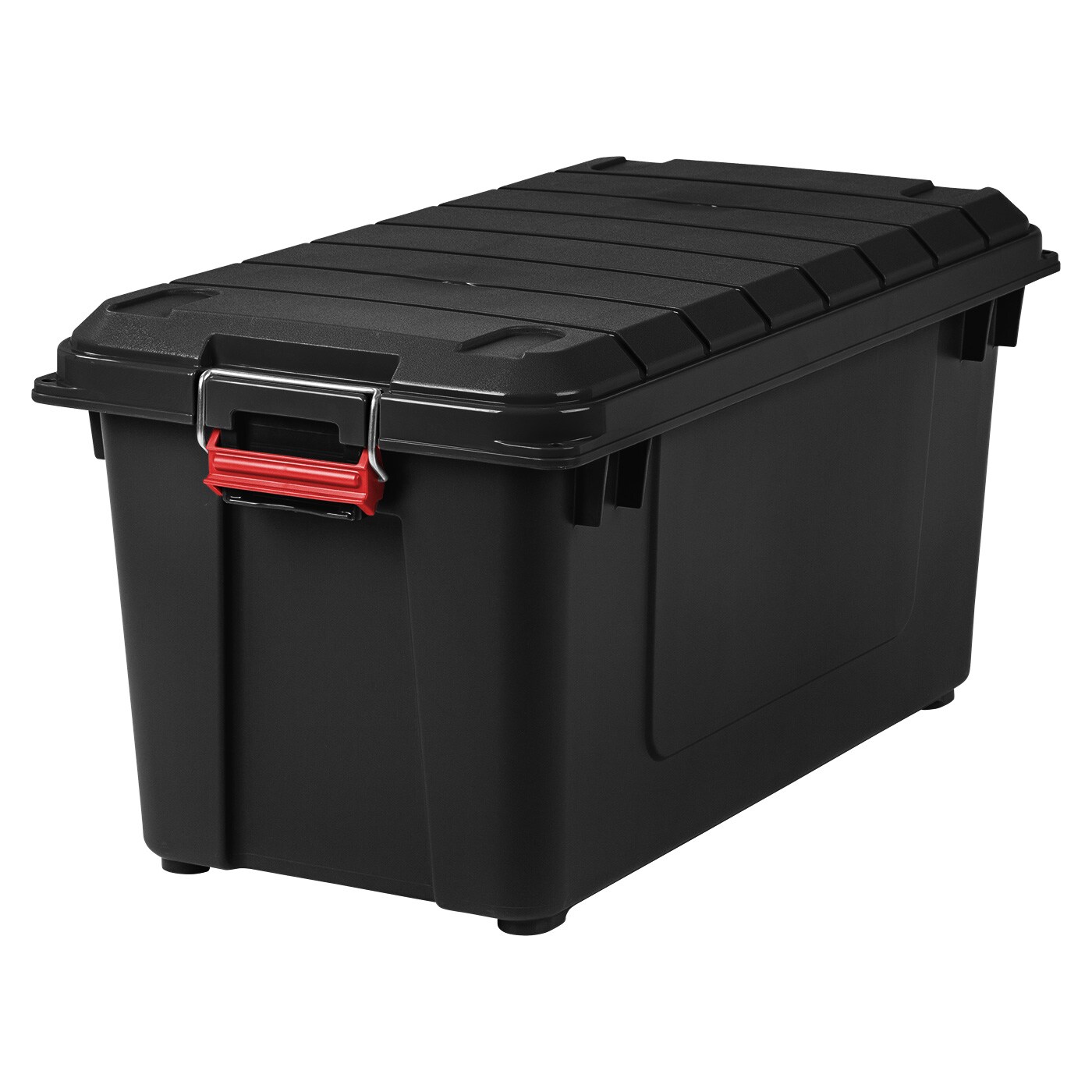 Performax® Industrial 40-Gallon Black Storage Tote with Snap-On