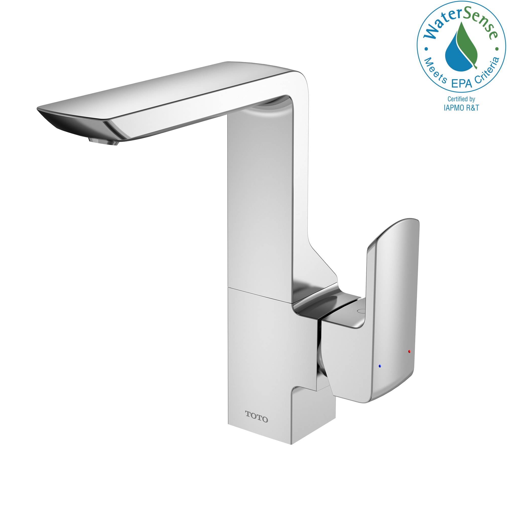 TOTO TLG02309U-CP Global Polished Chrome Single hole 1-handle WaterSense High-arc Commercial/Residential Handle Bathroom Sink Faucet with Drain