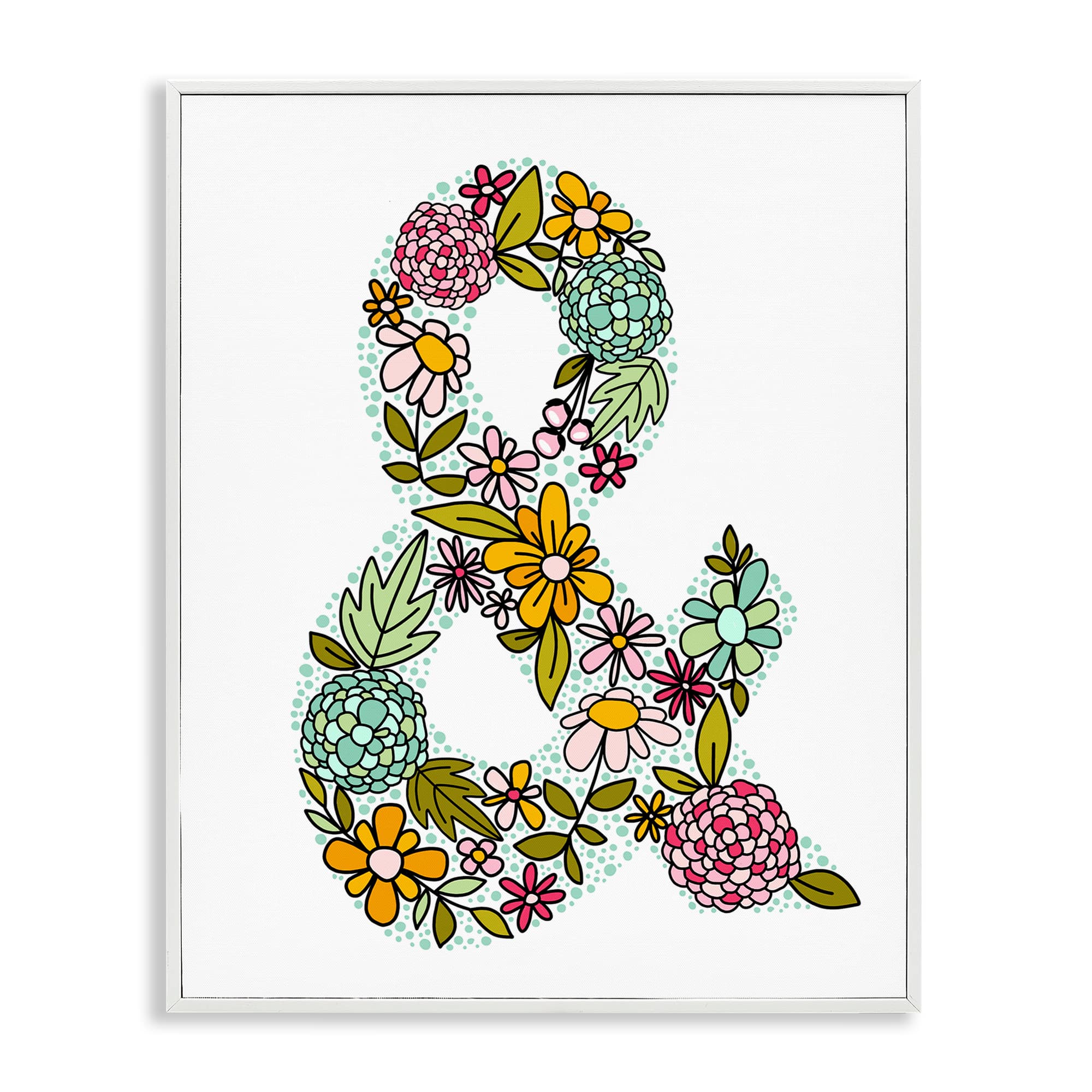 Stupell Industries -  Hydrangea Florals Ampersand White Framed Giclee Art By Mandy Ford Art + Ill...