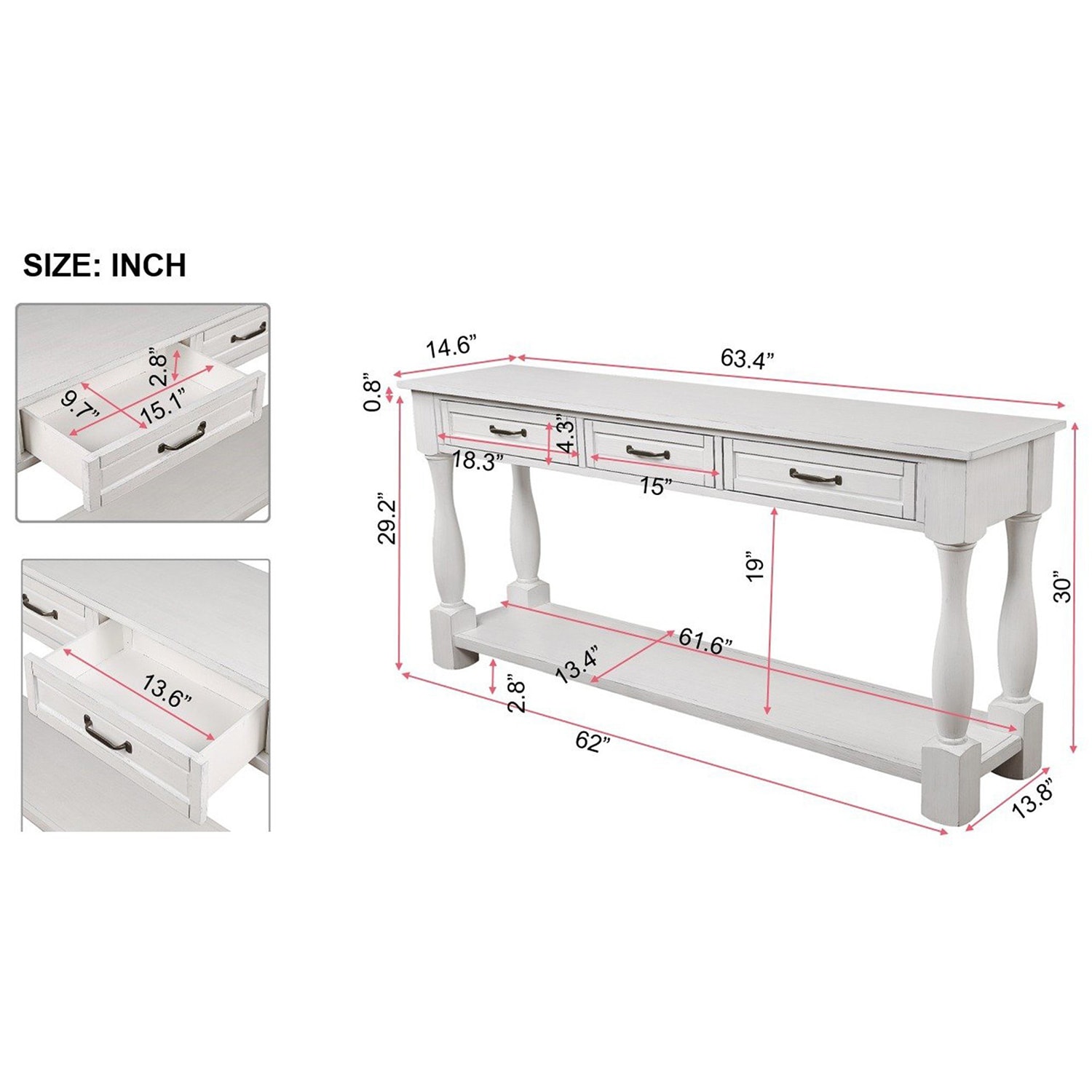 SINOFURN SYA020145GN Console-Sofa-Tables - View #7