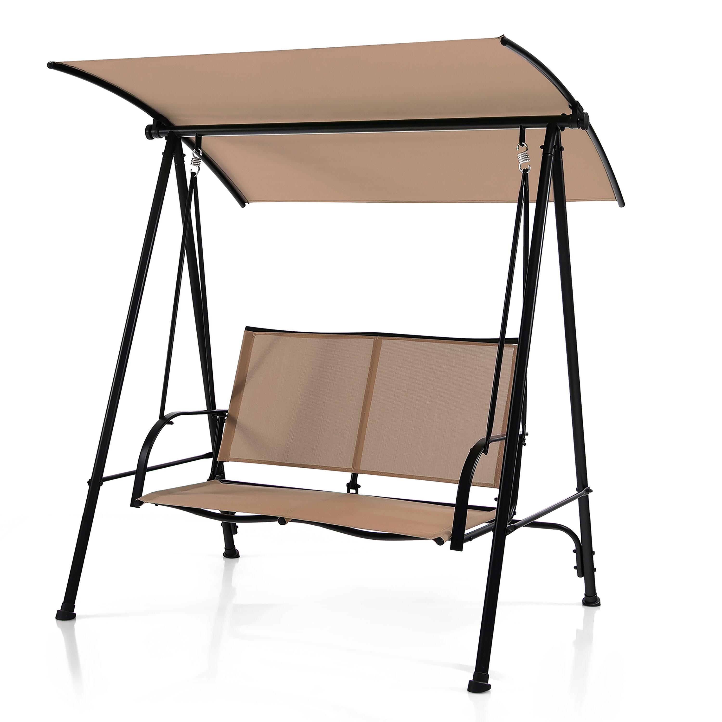 Costway NP10403BE 2 -person Beige Steel Outdoor Swing
