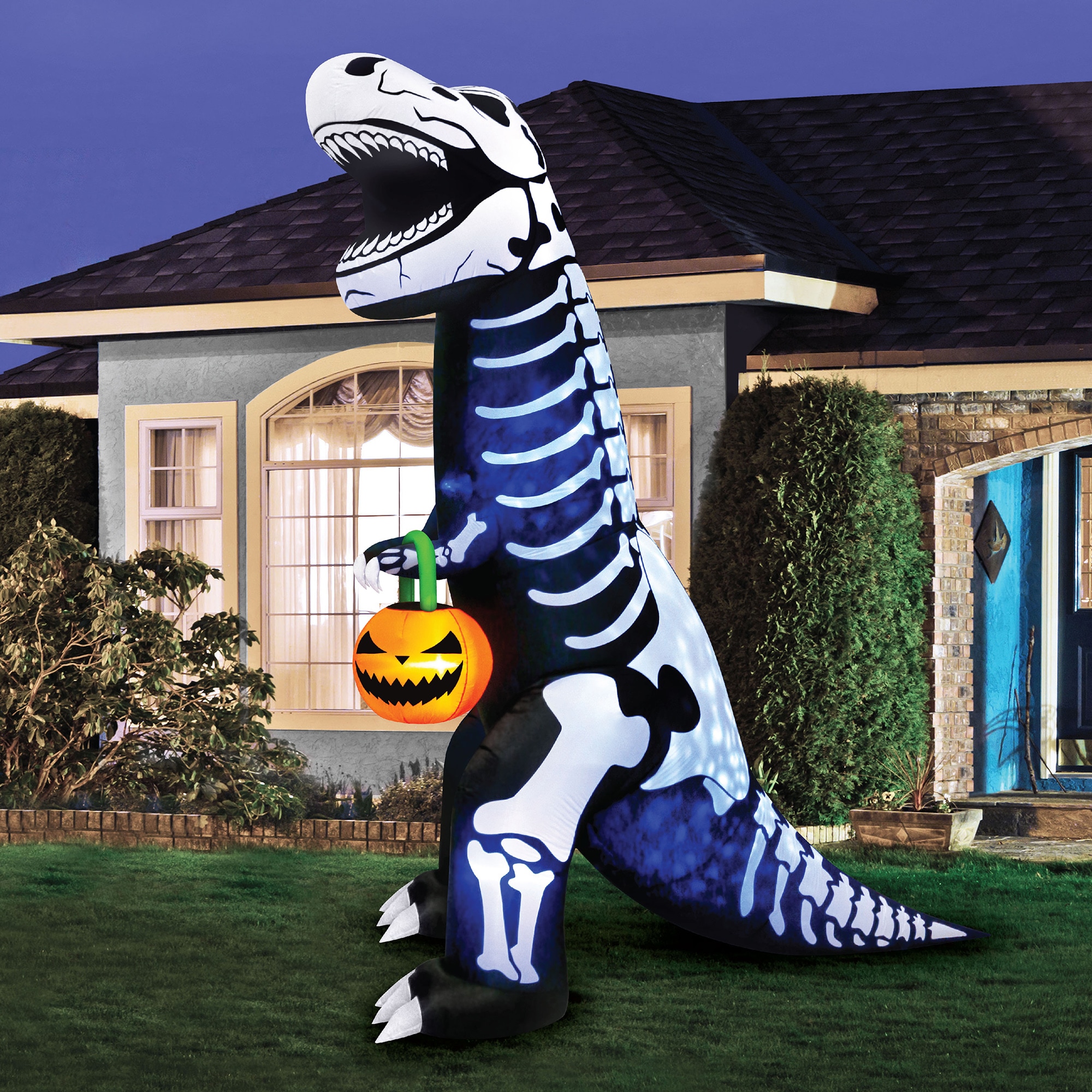 Airflowz 12-ft Pre-Lit Skeleton Inflatable in the Outdoor ...