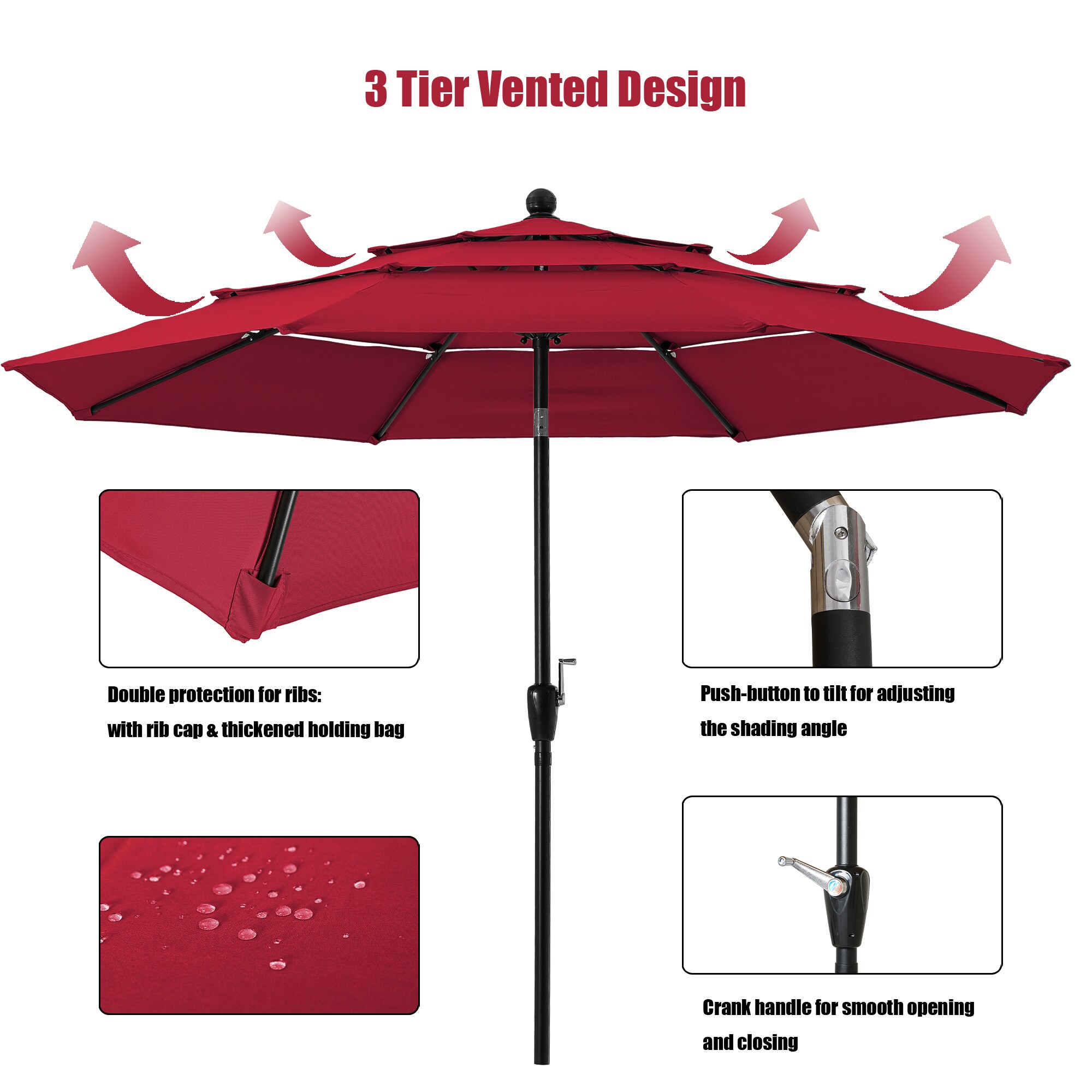 Clihome CLI-21ED37-4-BU Umbrellas-2 - View #5
