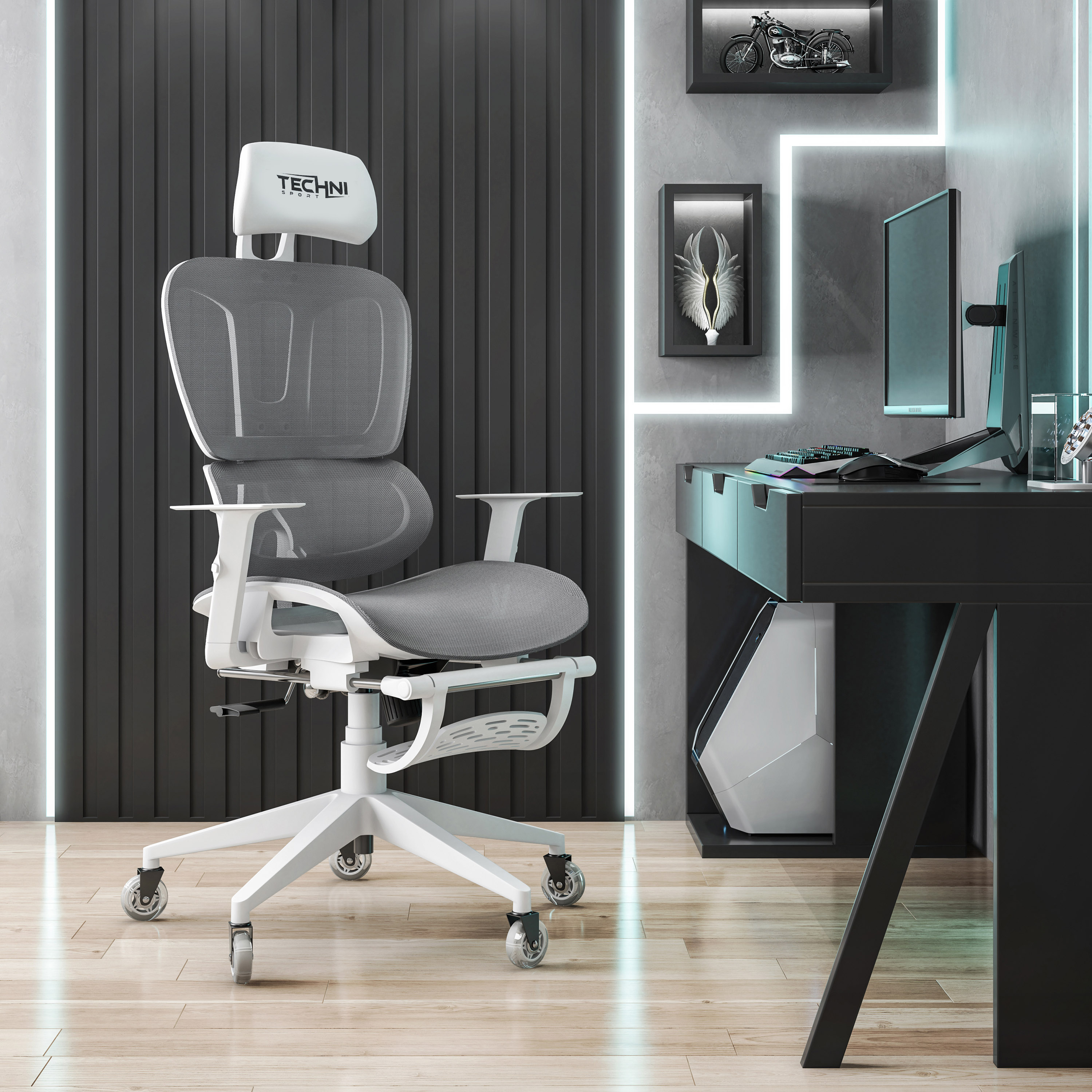 Techni Sport RTA-TS38C-GRY Office-Chairs - View #2