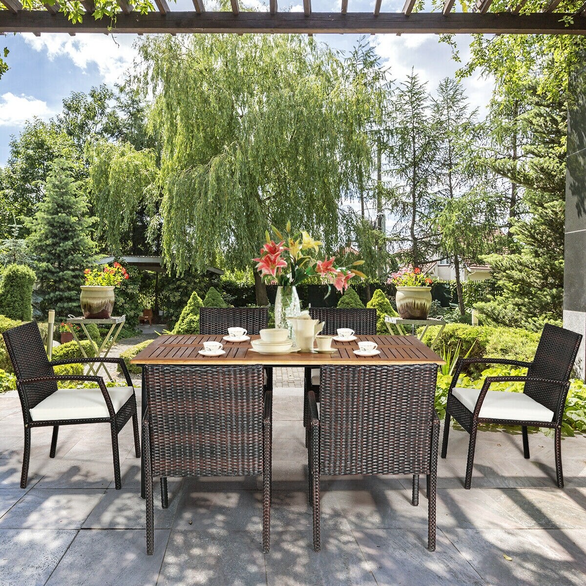 Slickblue D-CO-+HWB90456WH Patio-Dining-Sets - View #5