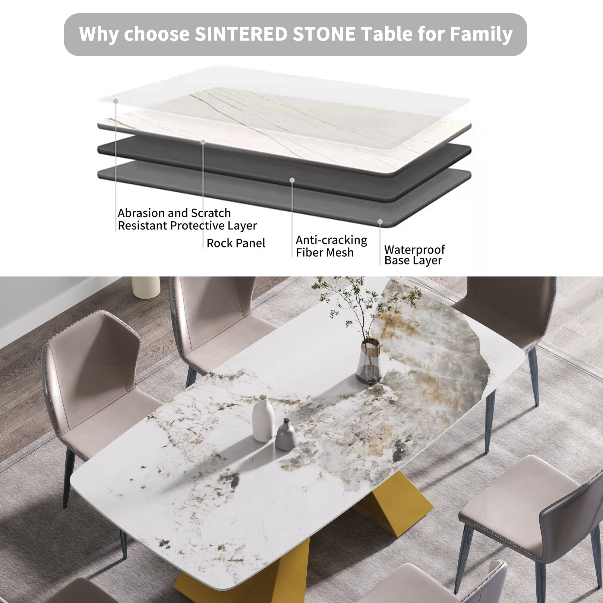 LIVIZA GIZ-AT4071WH Dining-Tables - View #5