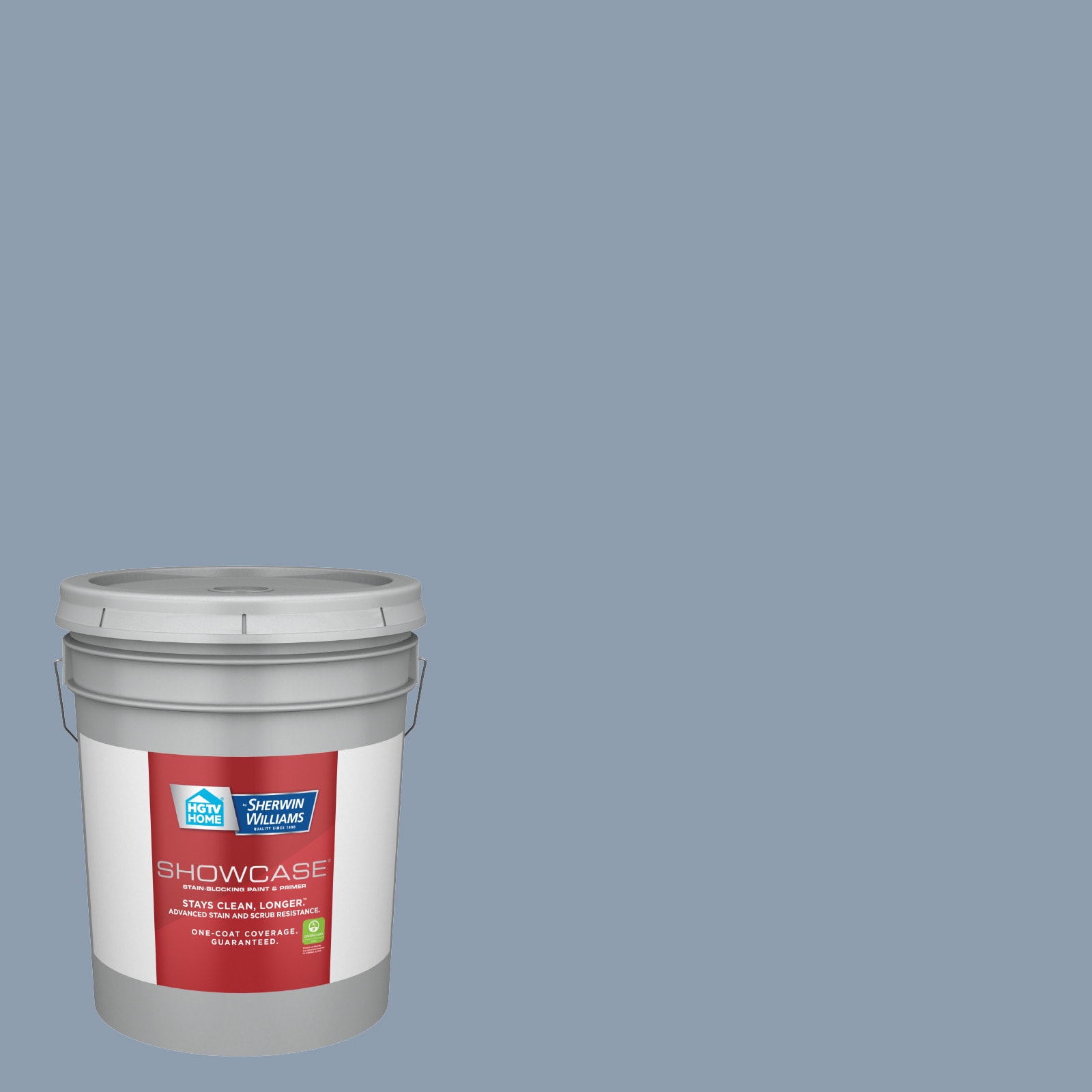 HGTV HOME by Sherwin-Williams 4005-3C-935245 Showcase Satin Blissful Blue 4005-3C Acrylic Interior Paint Paint + Primer ( 5-gallon )