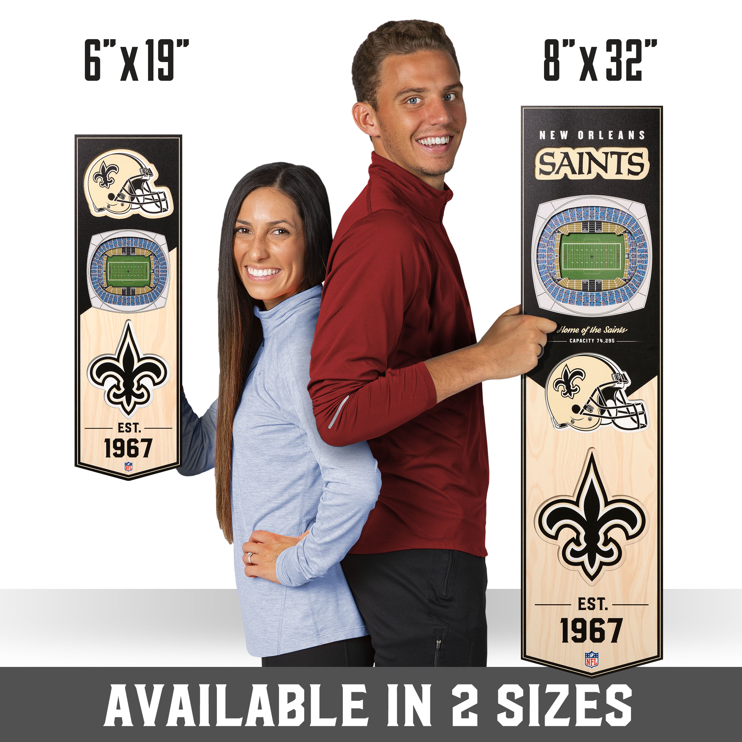 6.25” NFL New Orleans Saints 3D Decal Sticker