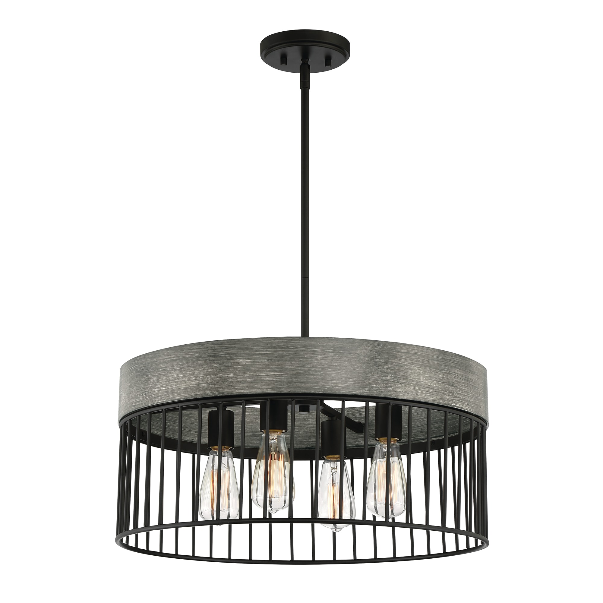 Aster 24" Matte Black Aluminum Indoor/Outdoor Pendant Light
