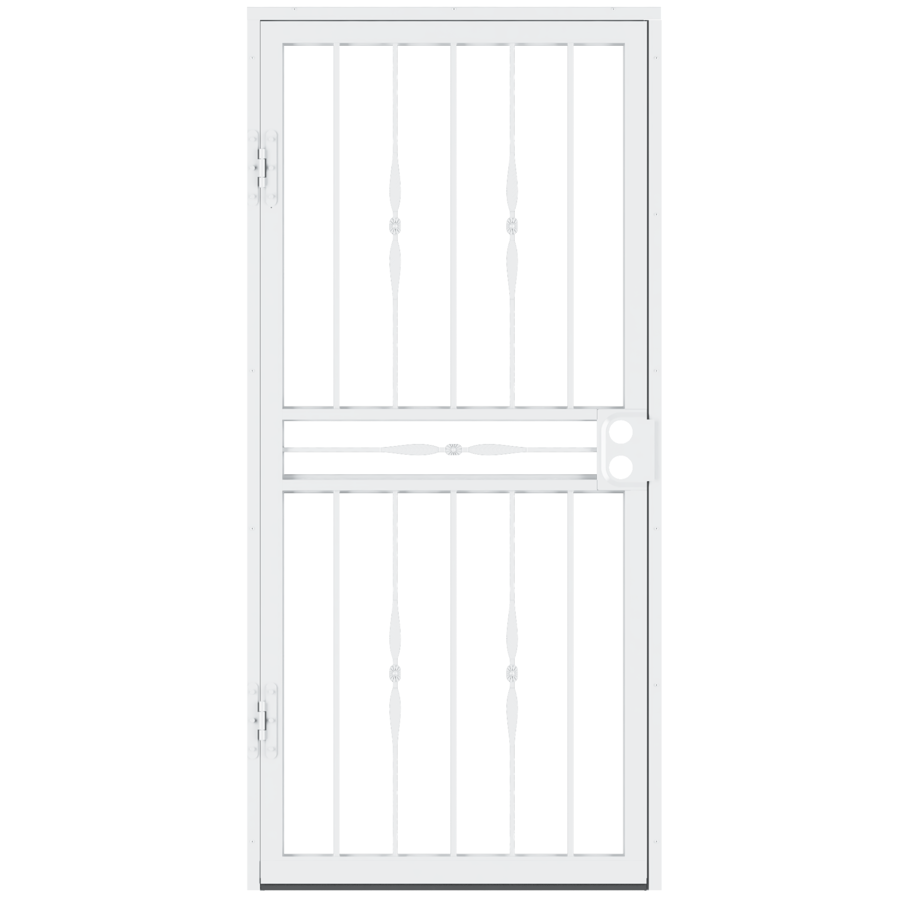 El Dorado 32-in x 81-in White Steel Recessed Mount Security Door Tempered Glass | - LARSON 92028031