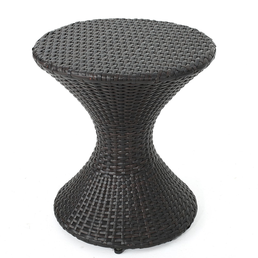 Best Selling Home Decor 301481 Franklin Round Wicker Outdoor End 16.25-in W x 16.25-in L