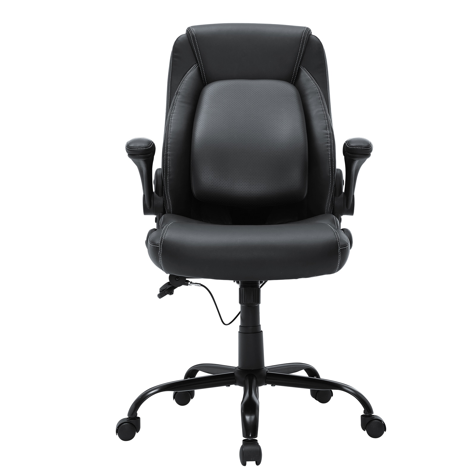 SVOPES SVOPESLBYCGKP04809V0 Executive Office Chair - Advanced Adjustable Lumbar Support High Back Ergonomic for Back Pain Padded Flip-up Arms