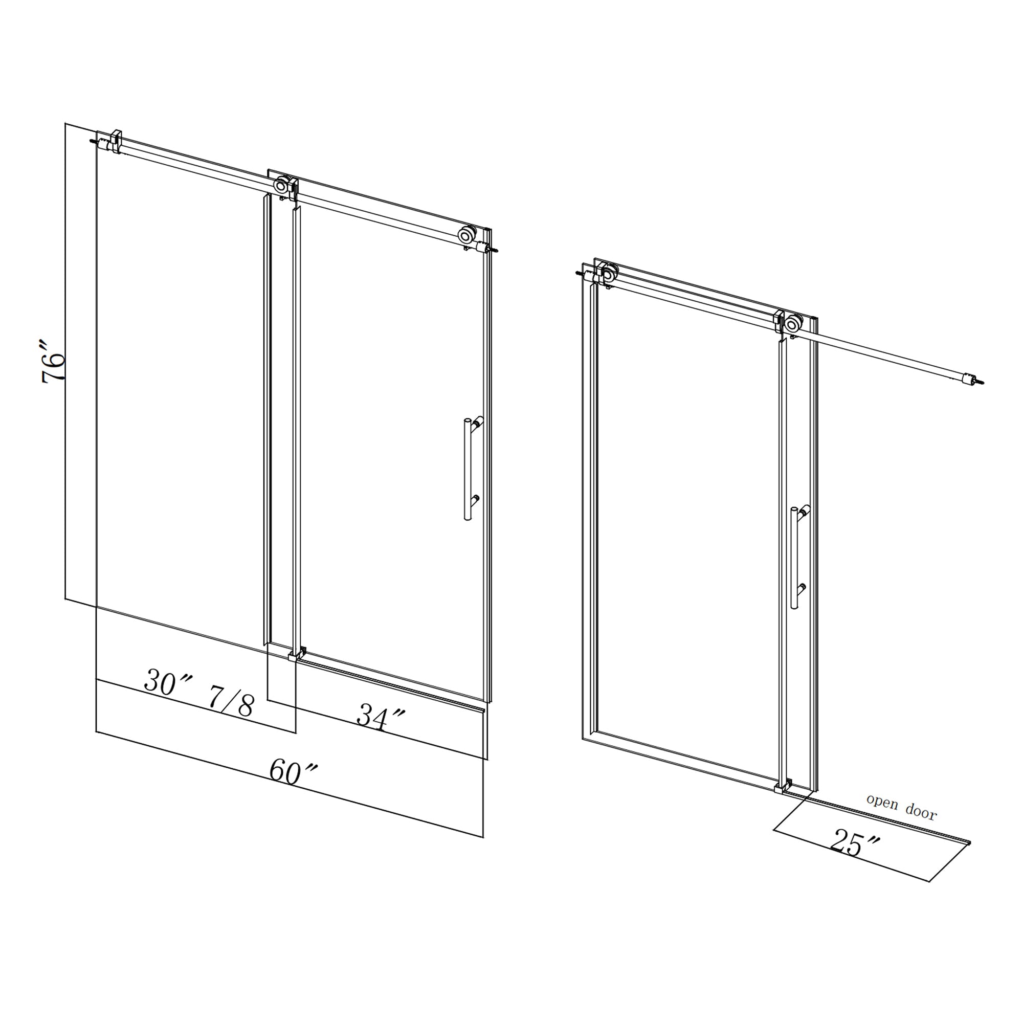 CASAINC CVY-SS09-60BR Shower-Doors - View #8