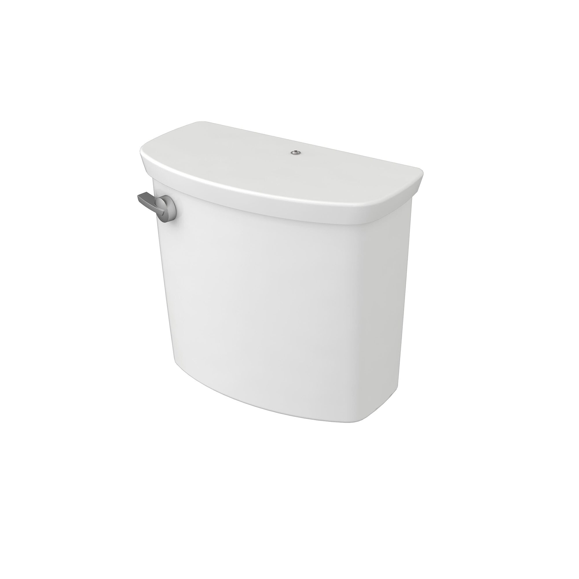 White Dual Flush Toilet Tank with Right-Hand Trip Lever
