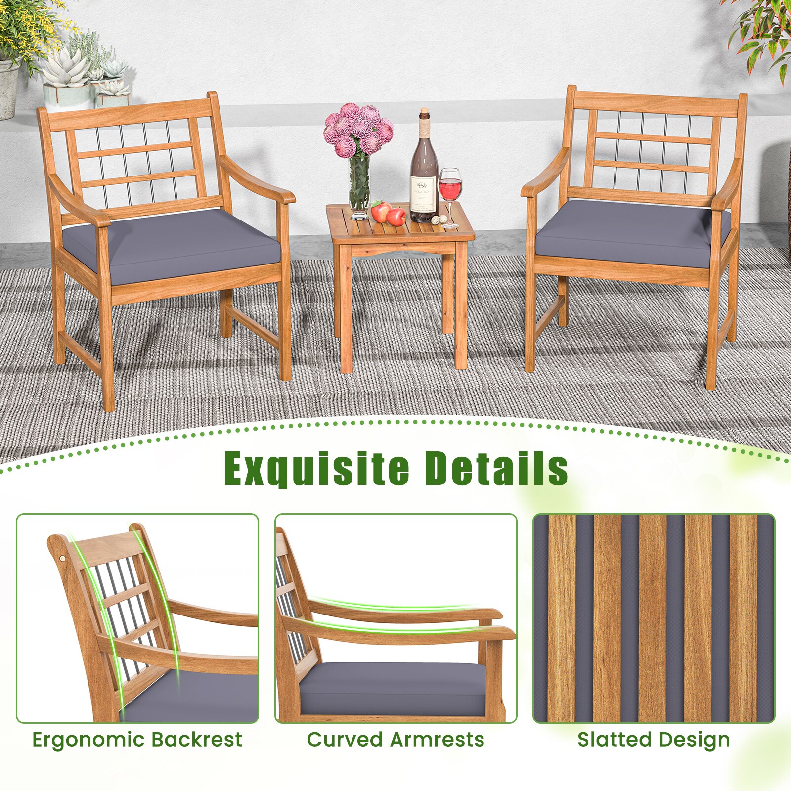 Ayelon 587GRLW4KHW72 Patio-Conversation-Sets - View #4