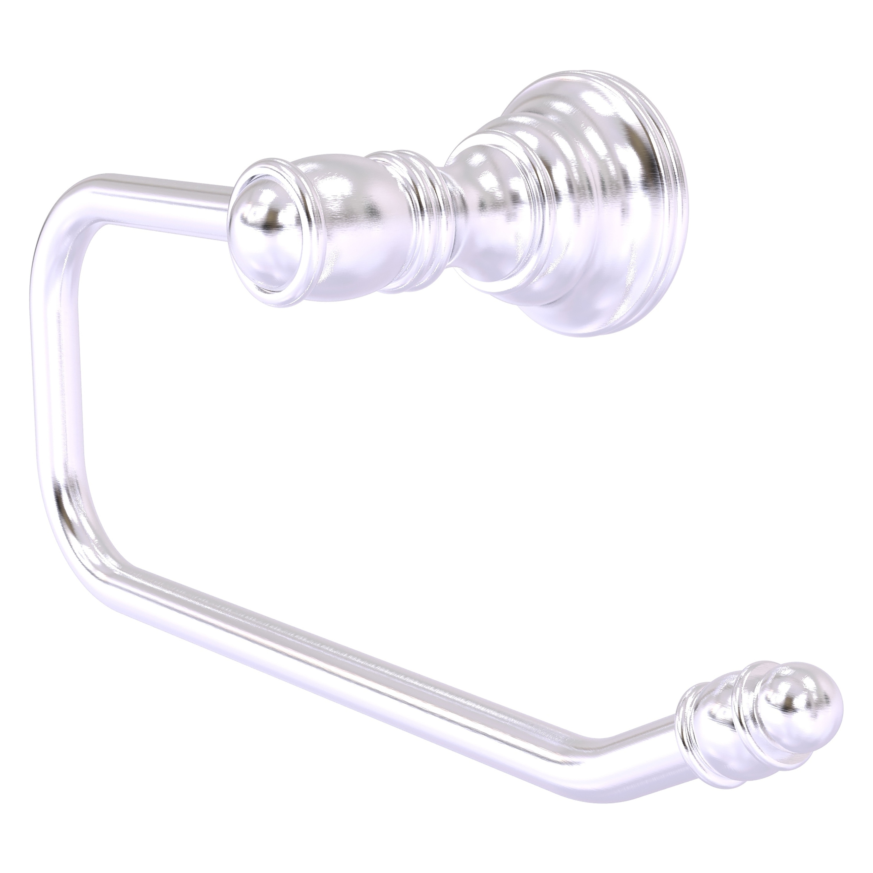Allied Brass CL-24E-SCH Carolina Satin Chrome Wall mount Single post Toilet Paper Holder 1 -Rolls with Storage