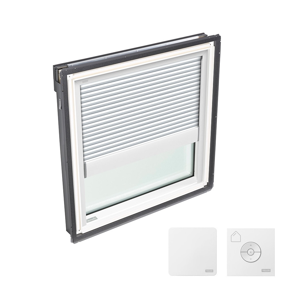 VELUX FS S06 2004CS00X 44-1/4-in x 45-3/4-in Fixed Deck mount Aluminum Skylight with Laminated Low-E argon Glass Room Darkening Shade