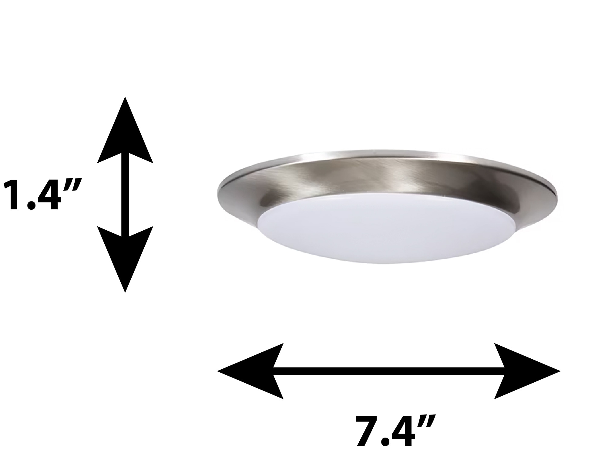 Project Source 1-Light 7.4-in at the (2-Pack) Mount in Lighting LED department Light Flush Brushed Flush Mount Nickel